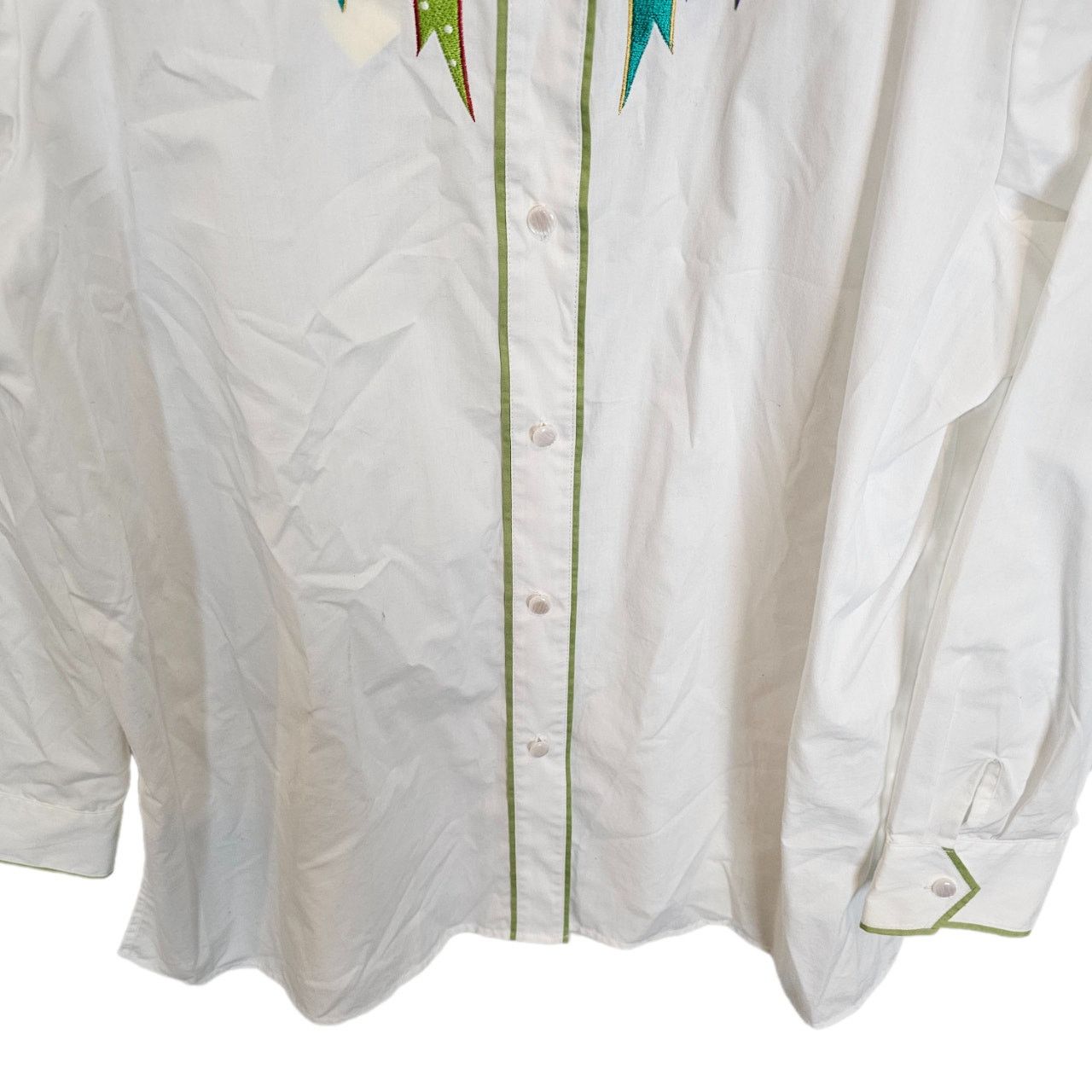 Bob Mackie Bob Mackie Wearable Art Embroidered Top Button Up Artsy XL Size XL / US 12-14 / IT 48-50 - 3 Thumbnail