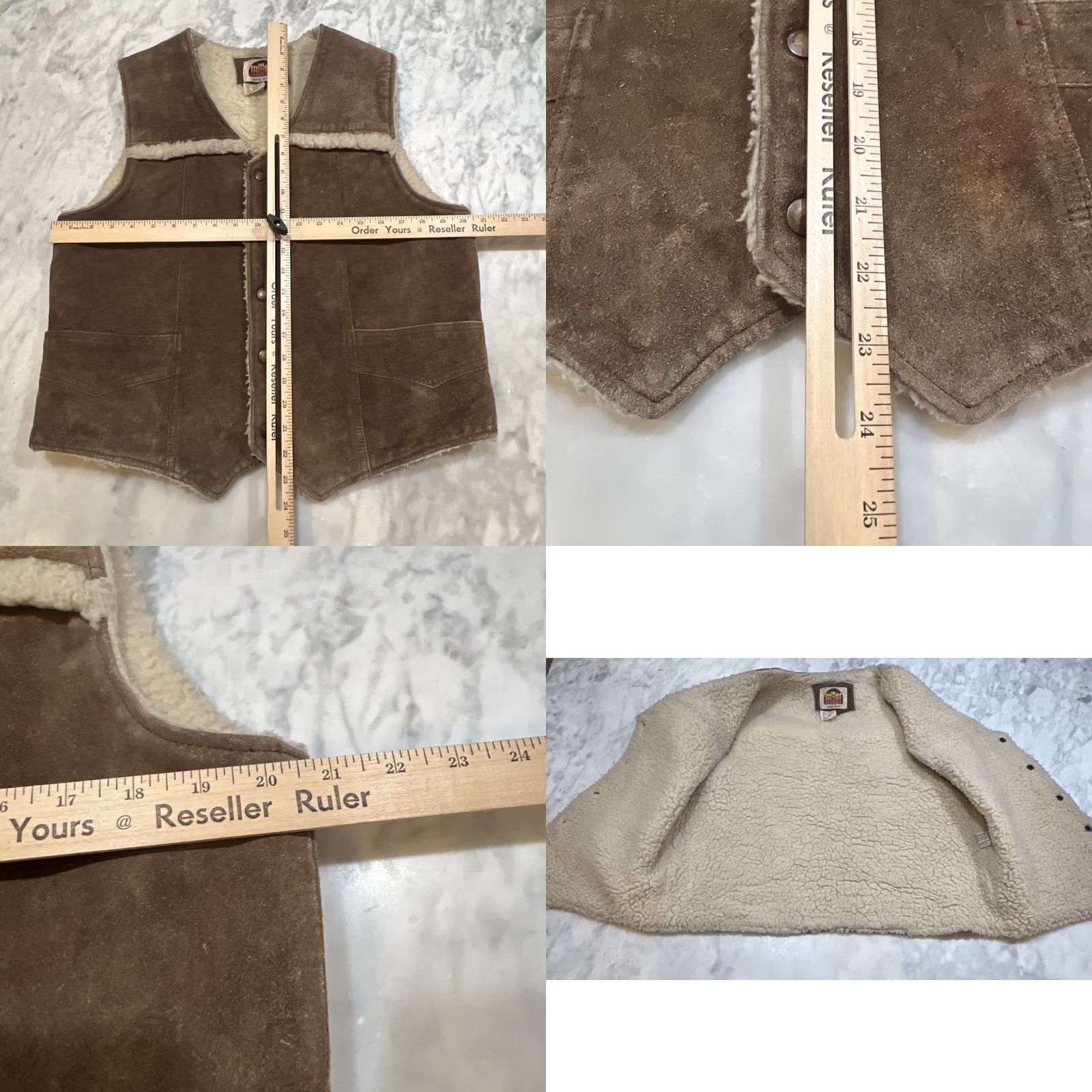 Vintage VINTAGE Miller Stockman Western Suede Leather Vest Men L Lined Cowhide Brown XS? No Size US L / EU 52-54 / 3 - 8 Thumbnail