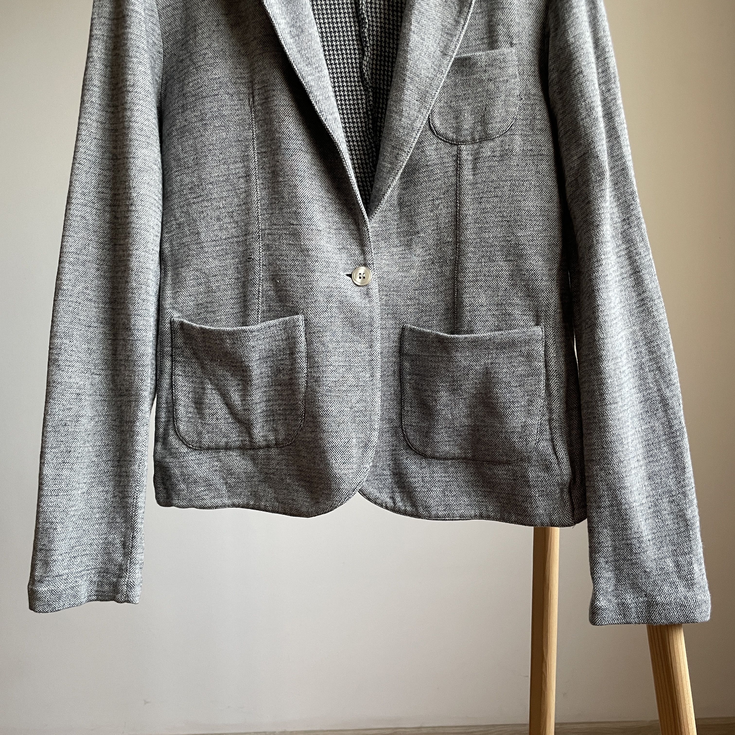 MAJESTIC FILATURES Majestic Filatures Cotton Cashmere Houndstooth Womens Blazer Size S / US 4 / IT 40 - 6 Thumbnail