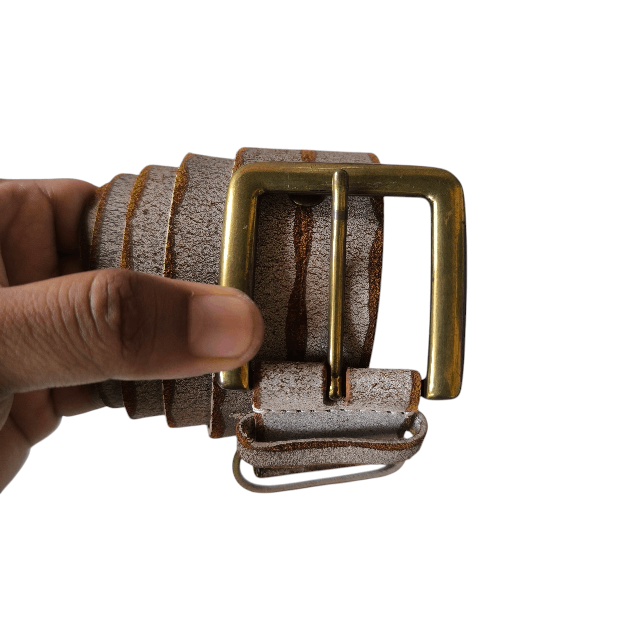 14th Addiction 💥 Solid brass stud punk style art soft leather belt Size ONE SIZE - 2 Thumbnail