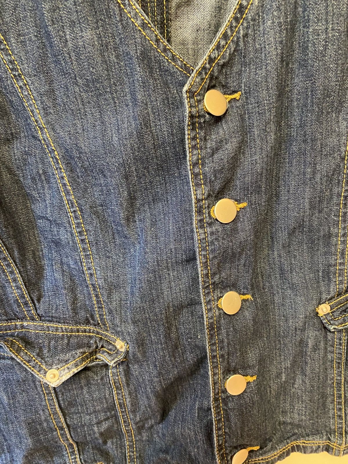 Vintage International Male Denim Vest Size US XL / EU 56 / 4 - 8 Thumbnail