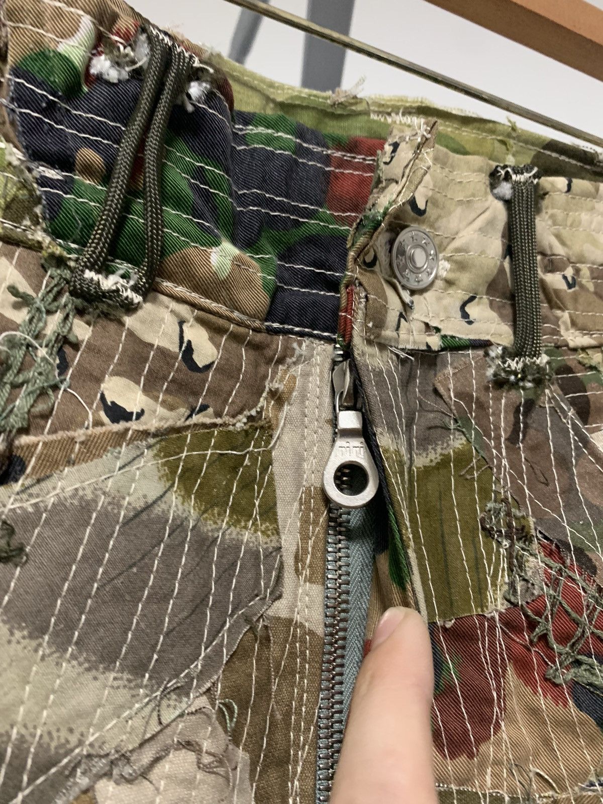 Vintage Bizzrad Patchwork Camo Cargo Shorts Size US 36 / EU 52 - 5 Thumbnail
