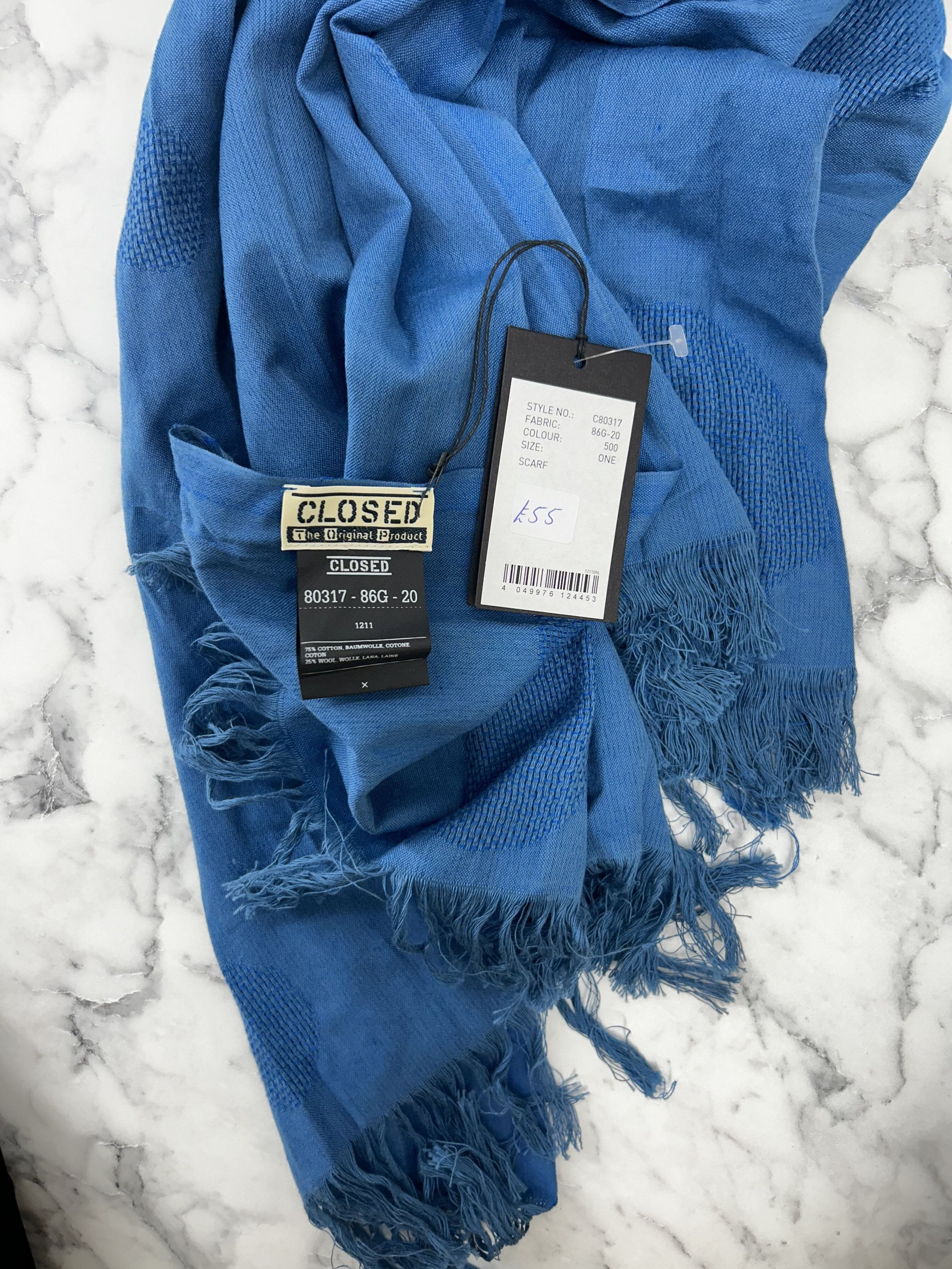 CLOSED Closed Blue Overdye Scarf Size ONE SIZE - 3 Thumbnail