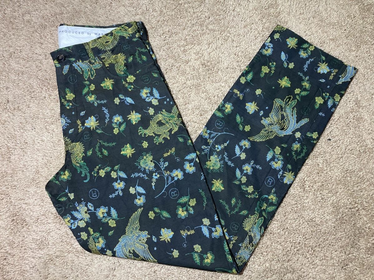 Martine Rose SS20 Martine Rose Chinese Floral Straight Viscose Rave 2020 Size US 30 / EU 46 - 1 Thumbnail