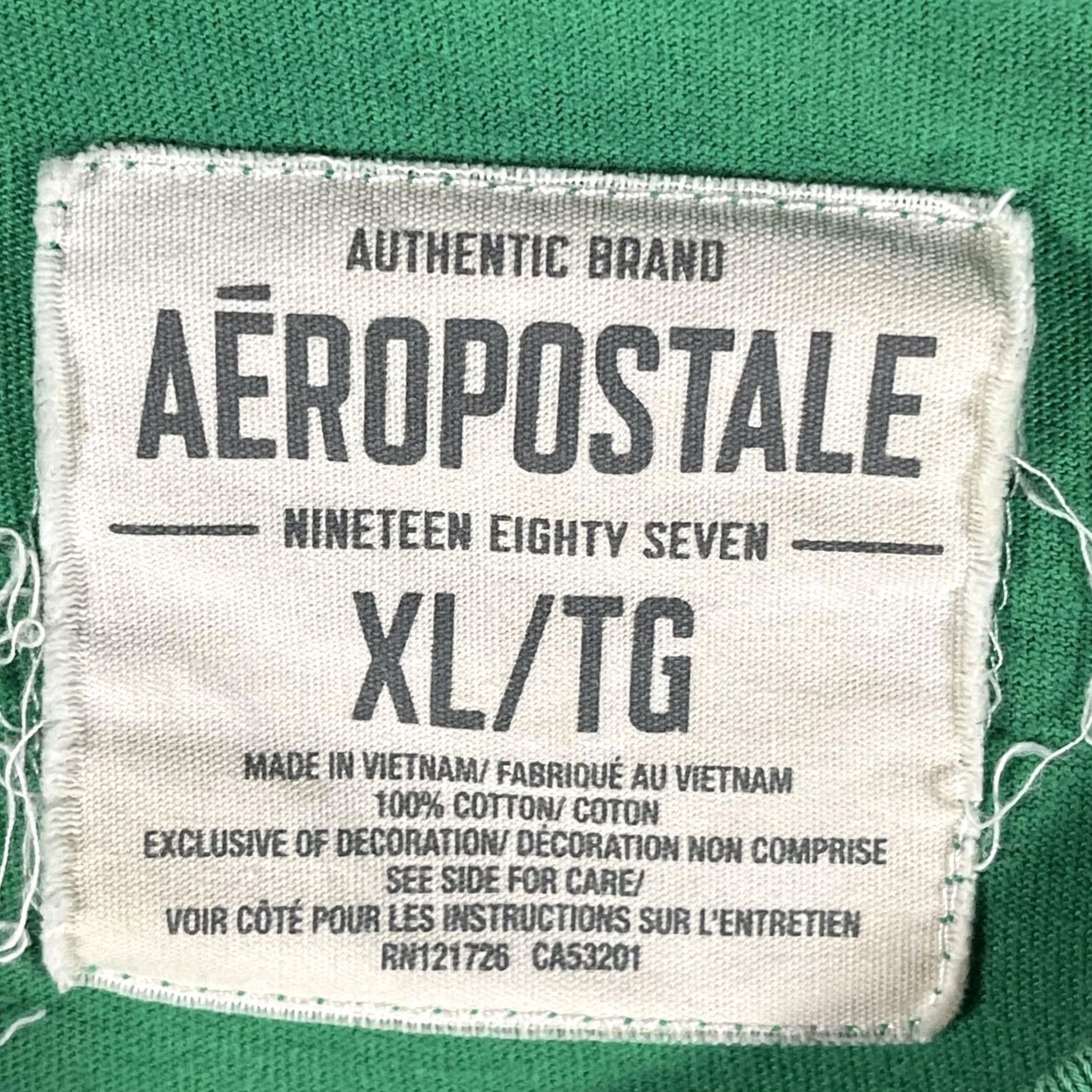 Vintage Aéropostale Shirt Mens XL Green 87 Applique Logo Y2K Distressed Streetwear Size US XL / EU 56 / 4 - 4 Thumbnail