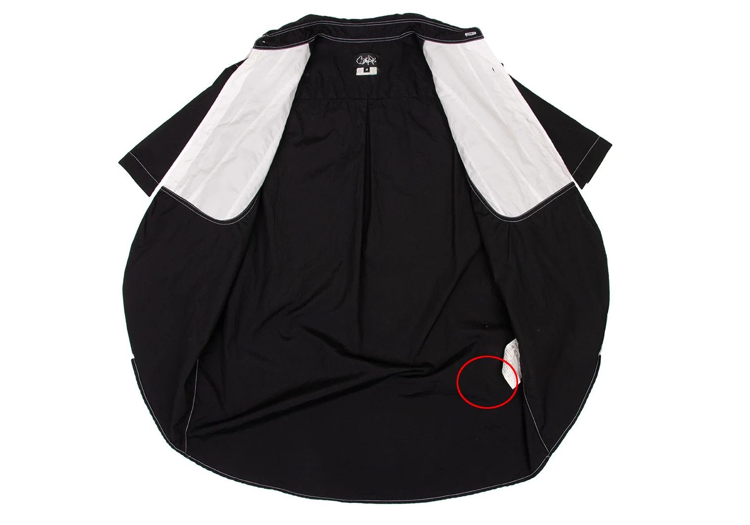 Ganryu Bicolor Short Sleeve Shirt in Black and White, Size M Size US M / EU 48-50 / 2 - 8 Thumbnail