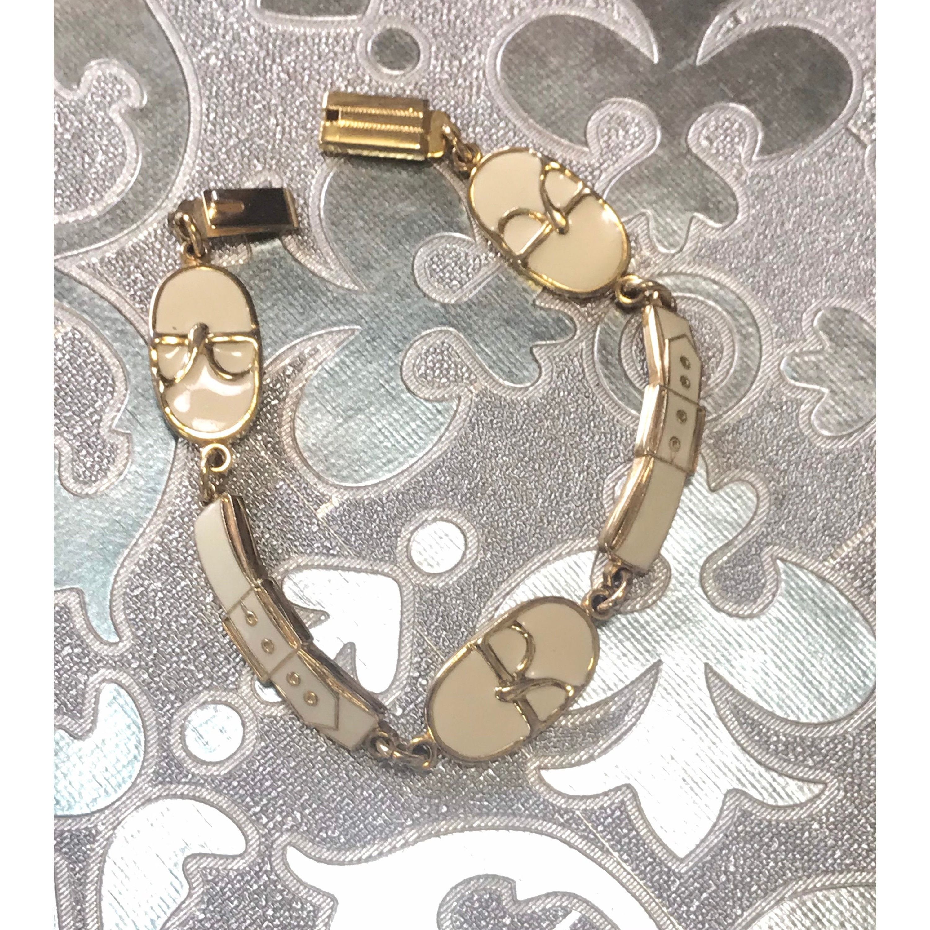 Roberta di Camerino Vintage Roberta di Camerino chain bracelet with white logo Size ONE SIZE - 3 Thumbnail