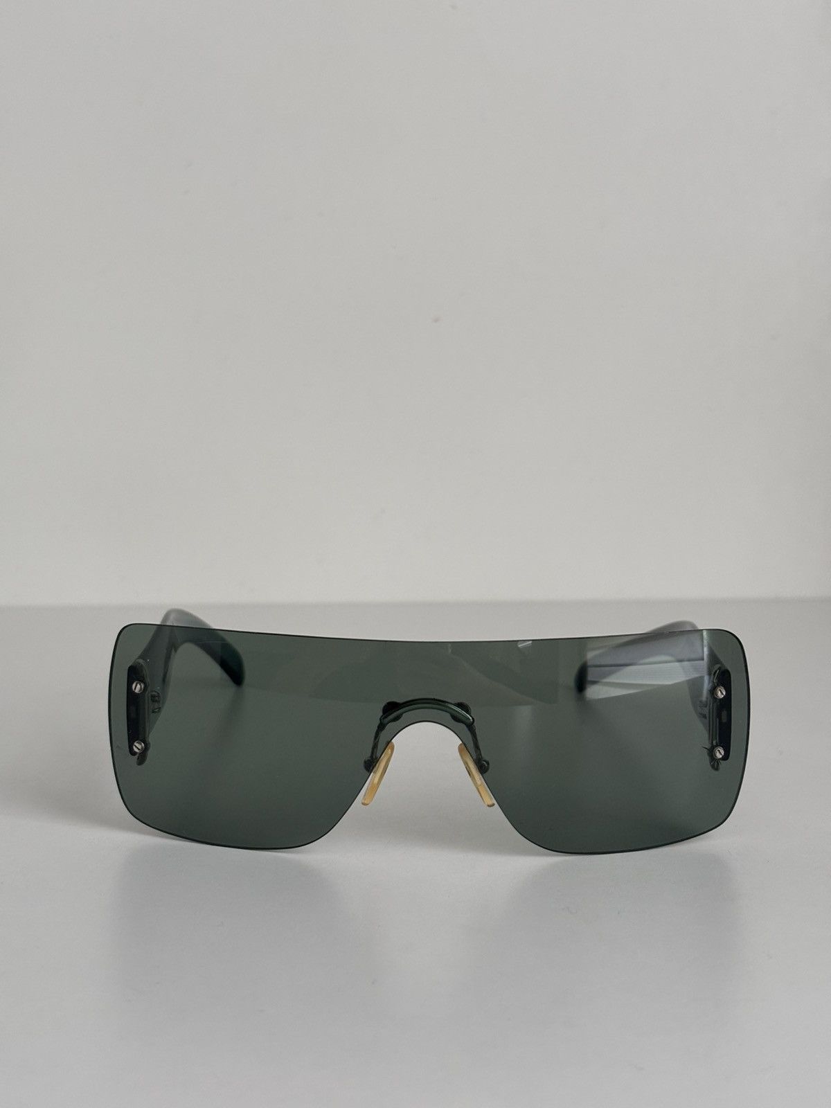 Gucci Gucci rimless sunglasses transparent green vintage luxury Size ONE SIZE - 2 Thumbnail