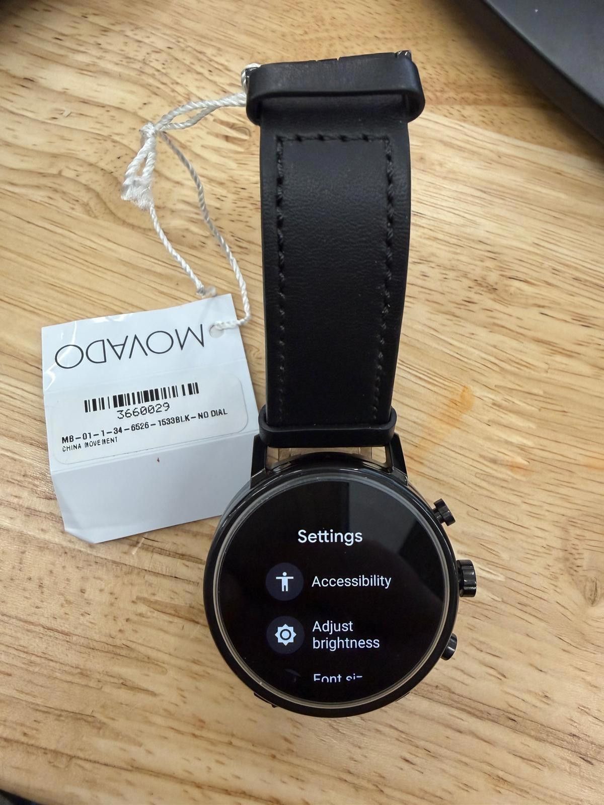 Movado Movado Connect 2.0 42mmBlackDigital Smartwatch Leather Size ONE SIZE - 4 Thumbnail
