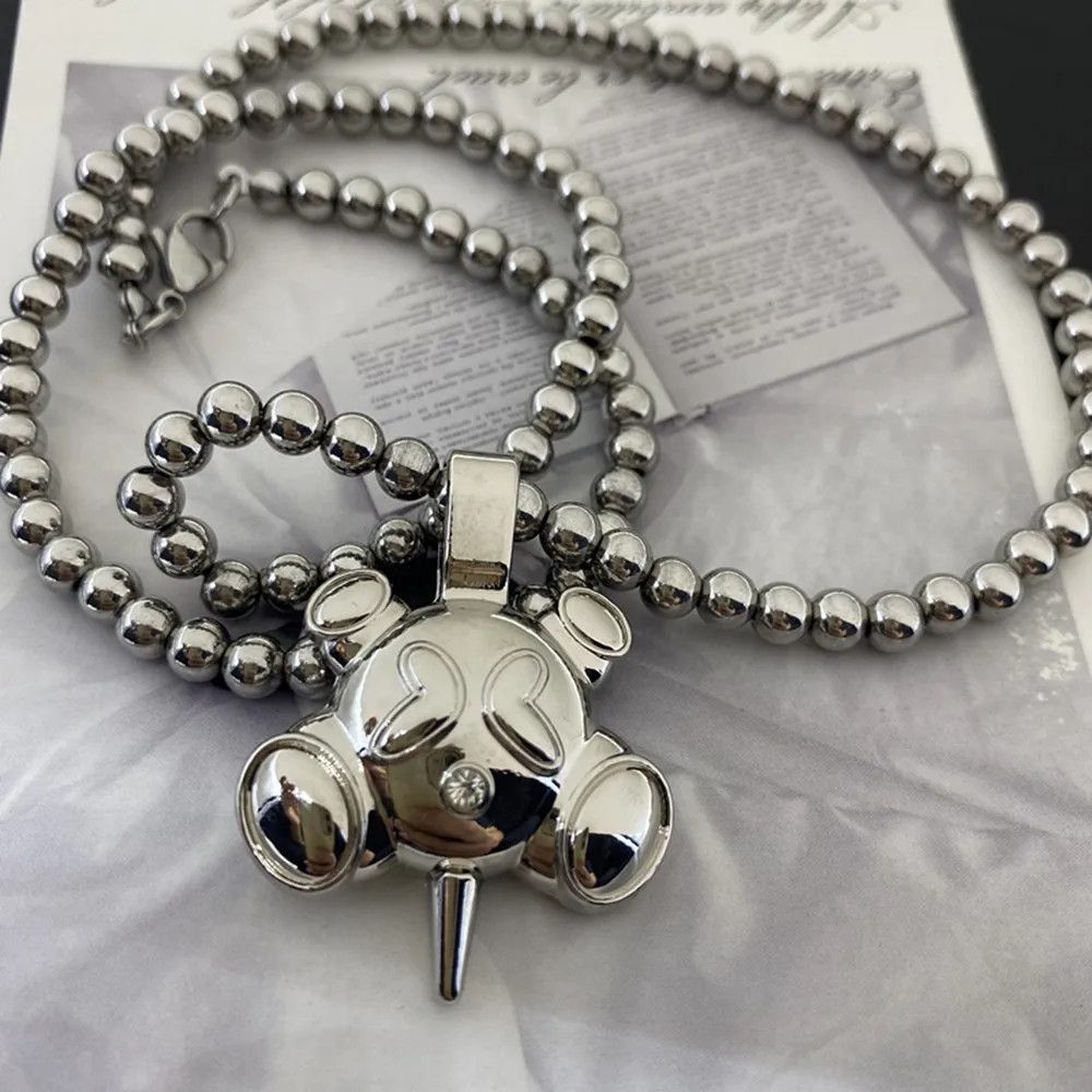 Jewelry Round Bead Chain Quadangle Ball Necklace Size ONE SIZE - 1 Thumbnail