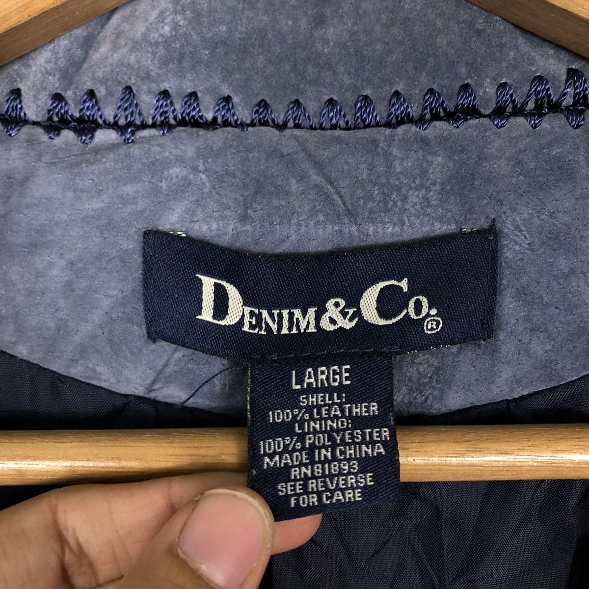 Denim & Co. 🔥90’s Vintage Patch Work Genuine Leather Jacket Denim & Co. Size US L / EU 52-54 / 3 - 13 Thumbnail