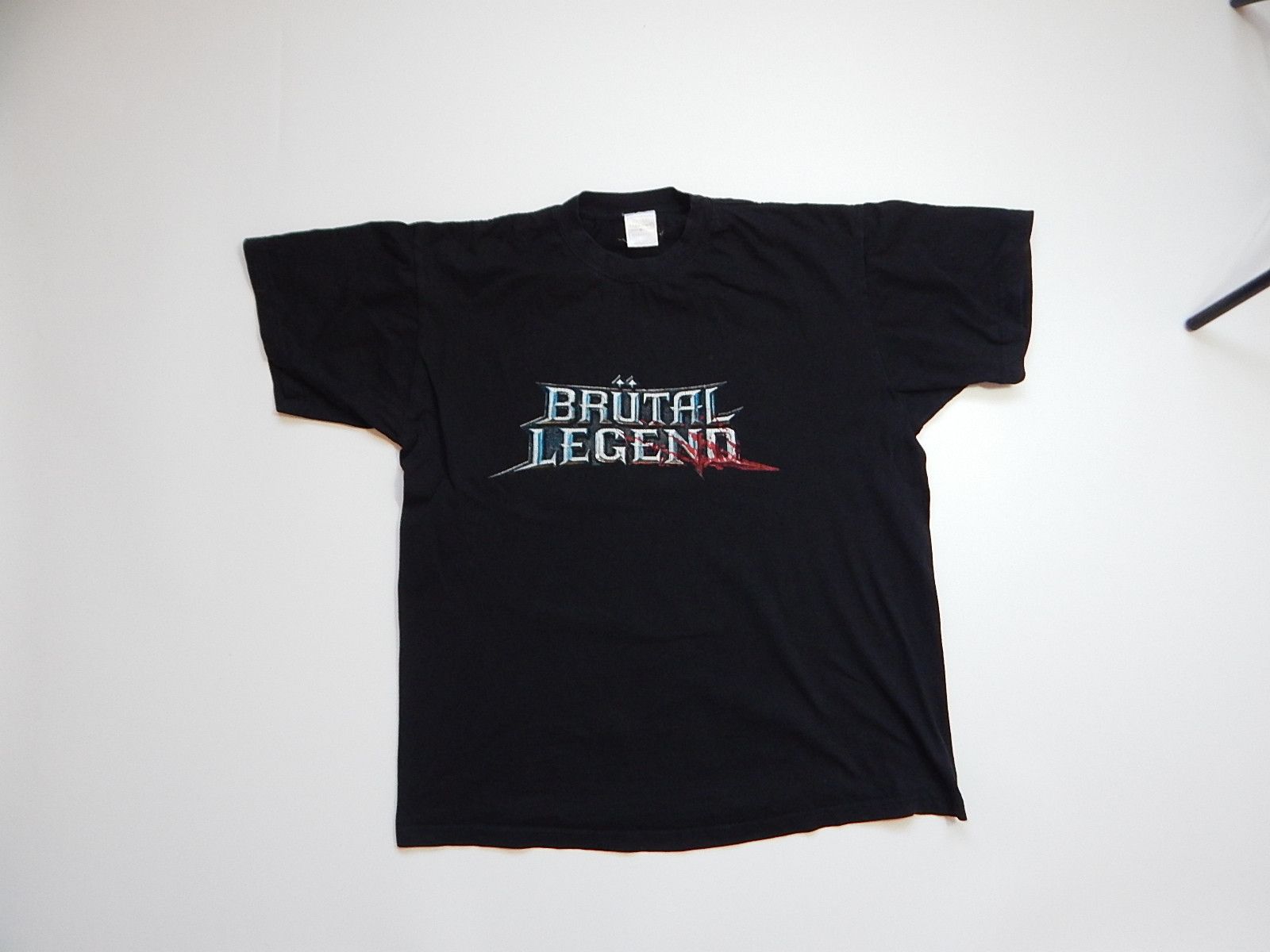 image of Playstation x Rock T Shirt Vintage Y2K Brutal Legend Action Adventure Strategy Game Tee in Black (S