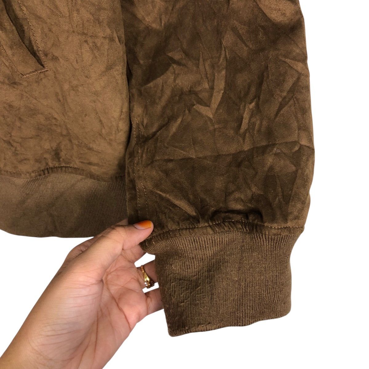 Japanese Brand 📌Rich Brown Vintage Bomber Biker Jacket Uniqlo Issey Miyake Size US XL / EU 56 / 4 - 16 Thumbnail