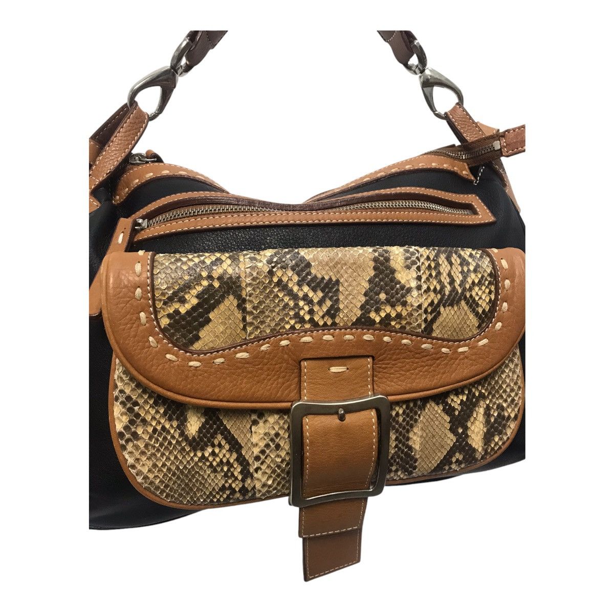 Alexander McQueen Alexander Mcqueen Pocket Snake Skin Leather Tote/Sling Bag Size ONE SIZE - 6 Thumbnail