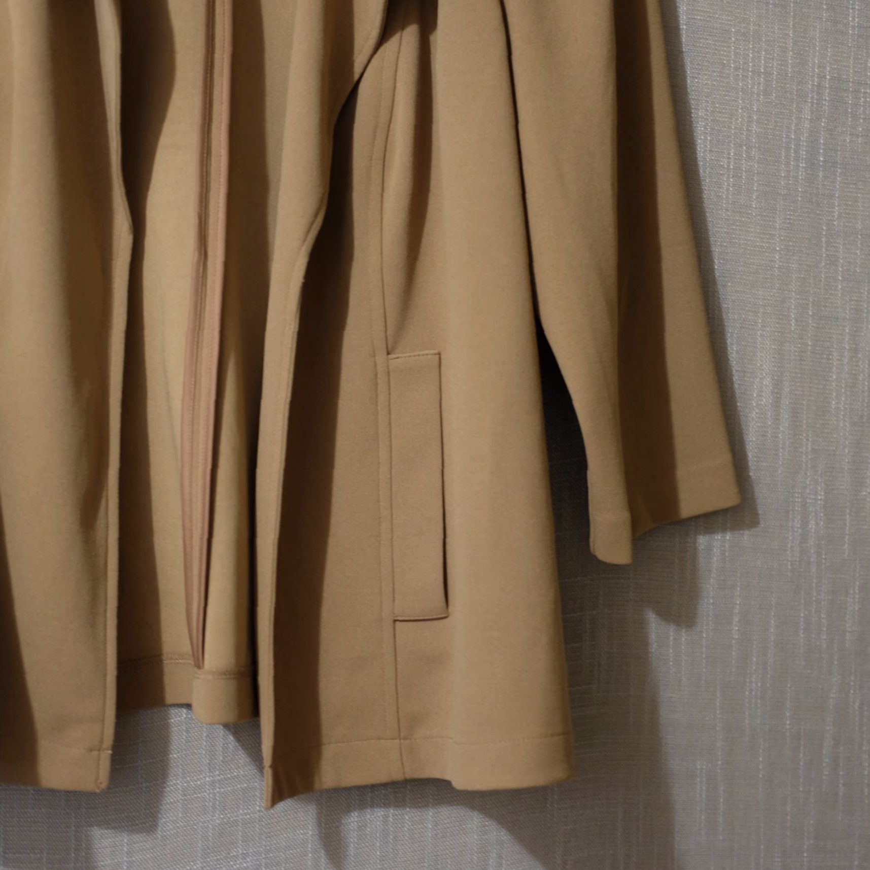 Vintage NYCC Open Front 3/4 Sleeve Cardigan Blazer Jacket Tan Womens 1X #H81-9 Size XL / US 12-14 / IT 48-50 - 4 Thumbnail