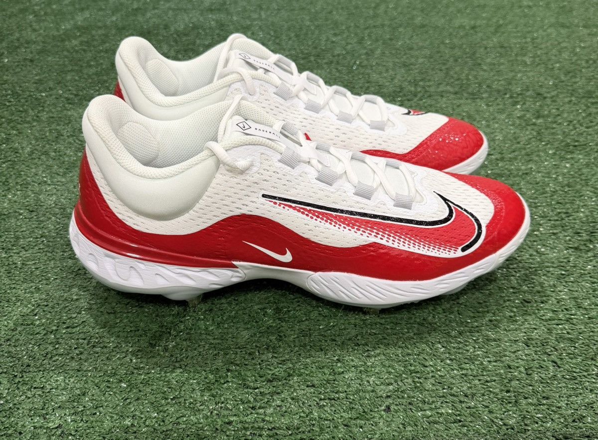 Nike Nike Alpha Huarache Elite 4 Baseball Cleats Red White Size US 14 / EU 47 - 1 Thumbnail