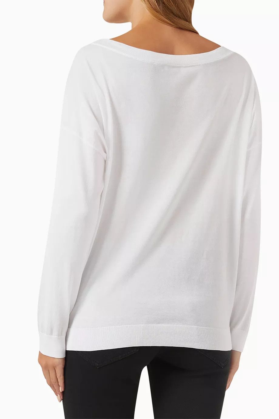 Brunello Cucinelli o1y0825 V-neck Sweater in White Size L / US 10 / IT 46 - 2 Thumbnail