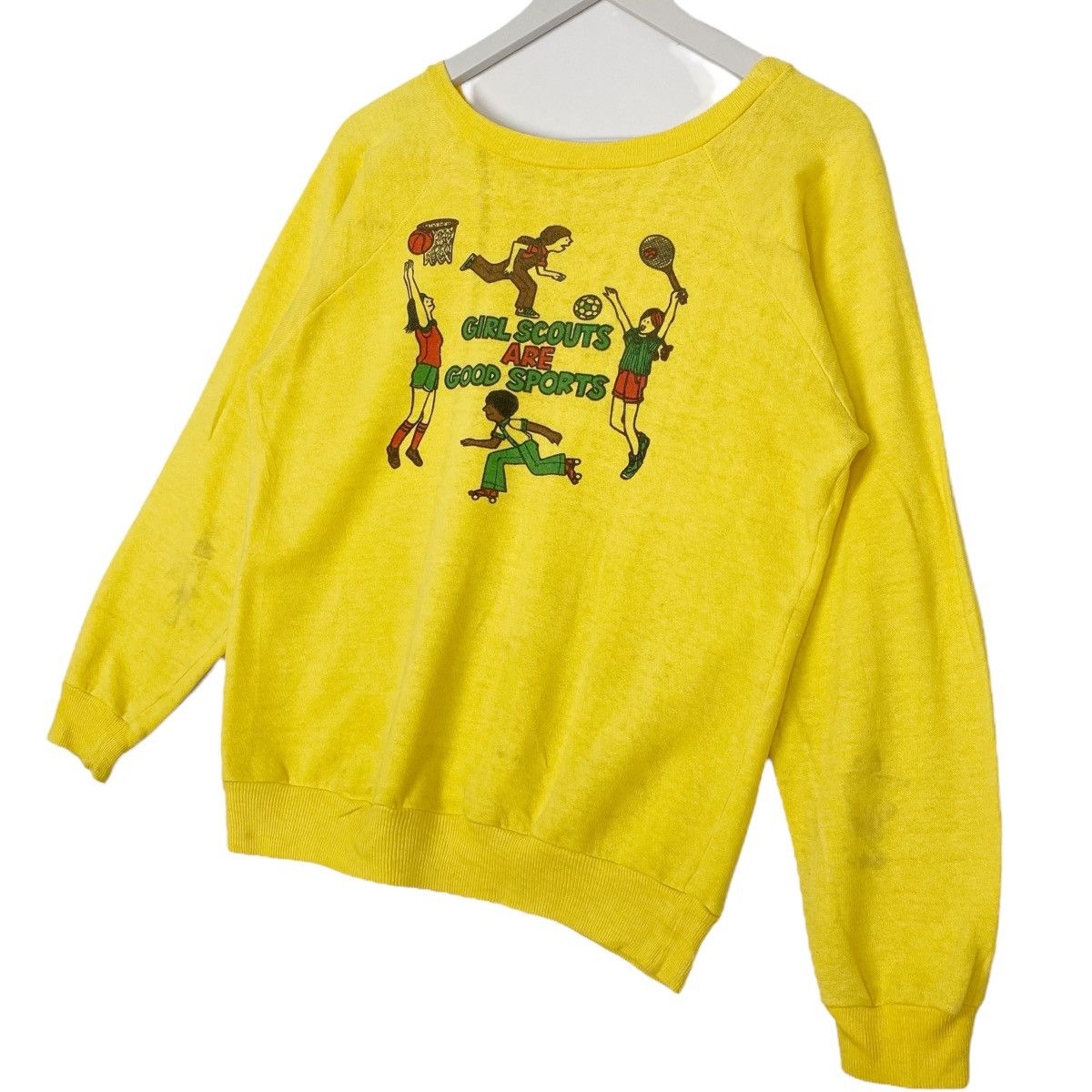 Other Vintage Girl Scout Print Crewneck Sweatshirt Yellow Size M Size M / US 6-8 / IT 42-44 - 2 Thumbnail