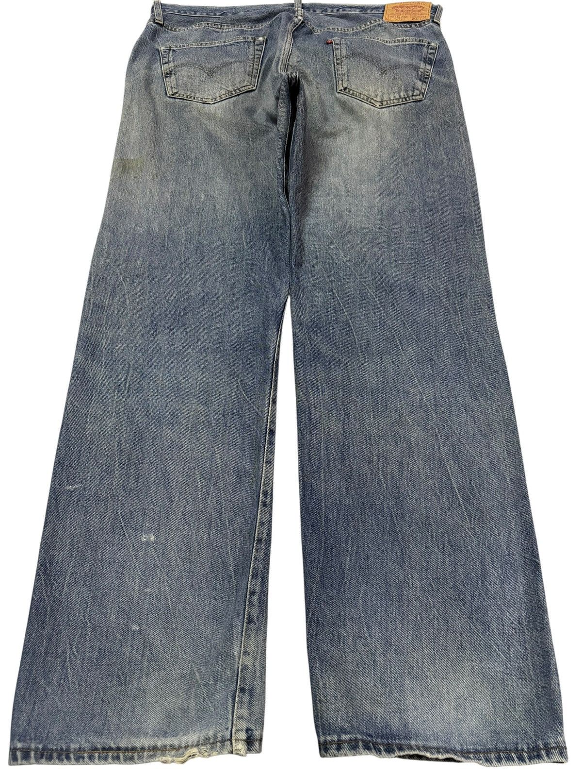 Levi's Vtg 90s Levis 501 Big E Selvedge Distressed Jeans Size US 38 / EU 54 - 3 Thumbnail