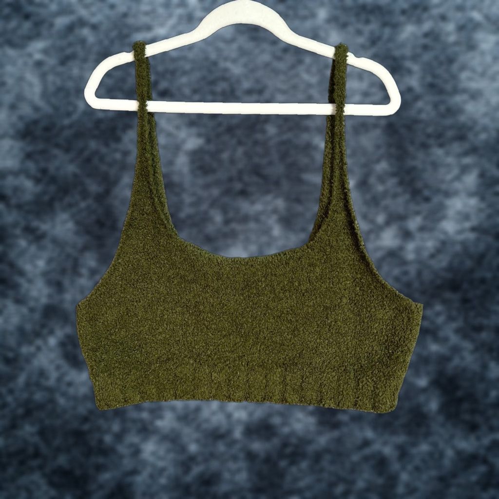 Vintage Out From Under Olive Green Cropped Tank Top Womens Size Medium Size M / US 6-8 / IT 42-44 - 1 Thumbnail
