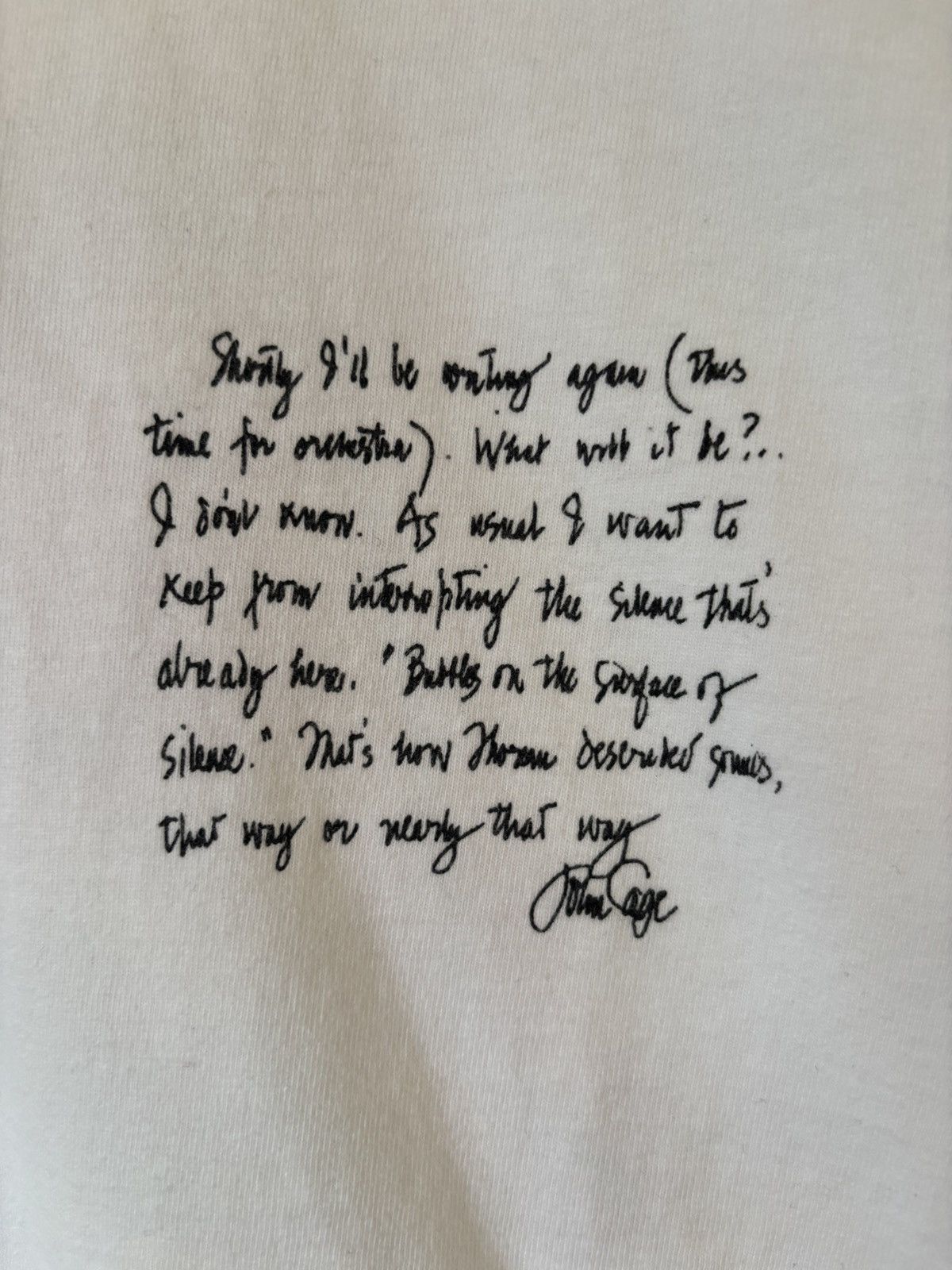 Band Tees John Cage Aria 1960 “In Armonia” tee Medium Size US M / EU 48-50 / 2 - 5 Thumbnail