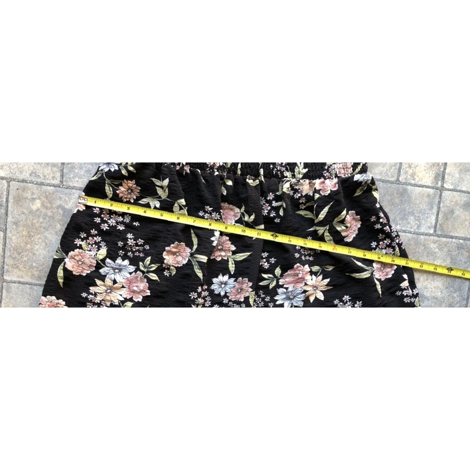 Vintage SO Good For Life Dress Women's L Black Floral Tie Front Short Sleeveless Pullover Size 36" / US 14 / IT 50 - 4 Thumbnail