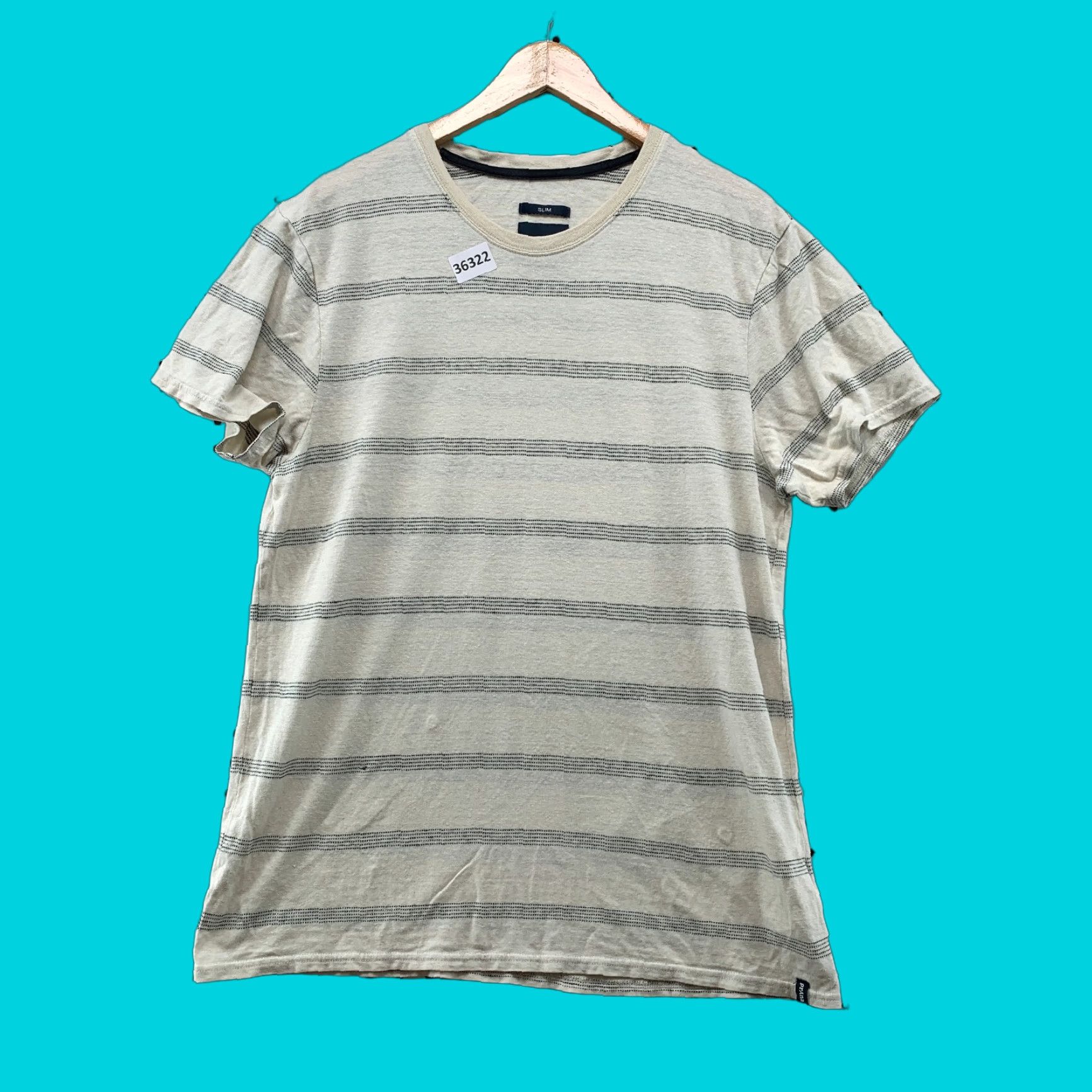 Prana Prana Slim Shirt Medium Beige Striped Short Sleeve Outdoor Casual 20x29 Mens Size US M / EU 48-50 / 2 - 1 Thumbnail
