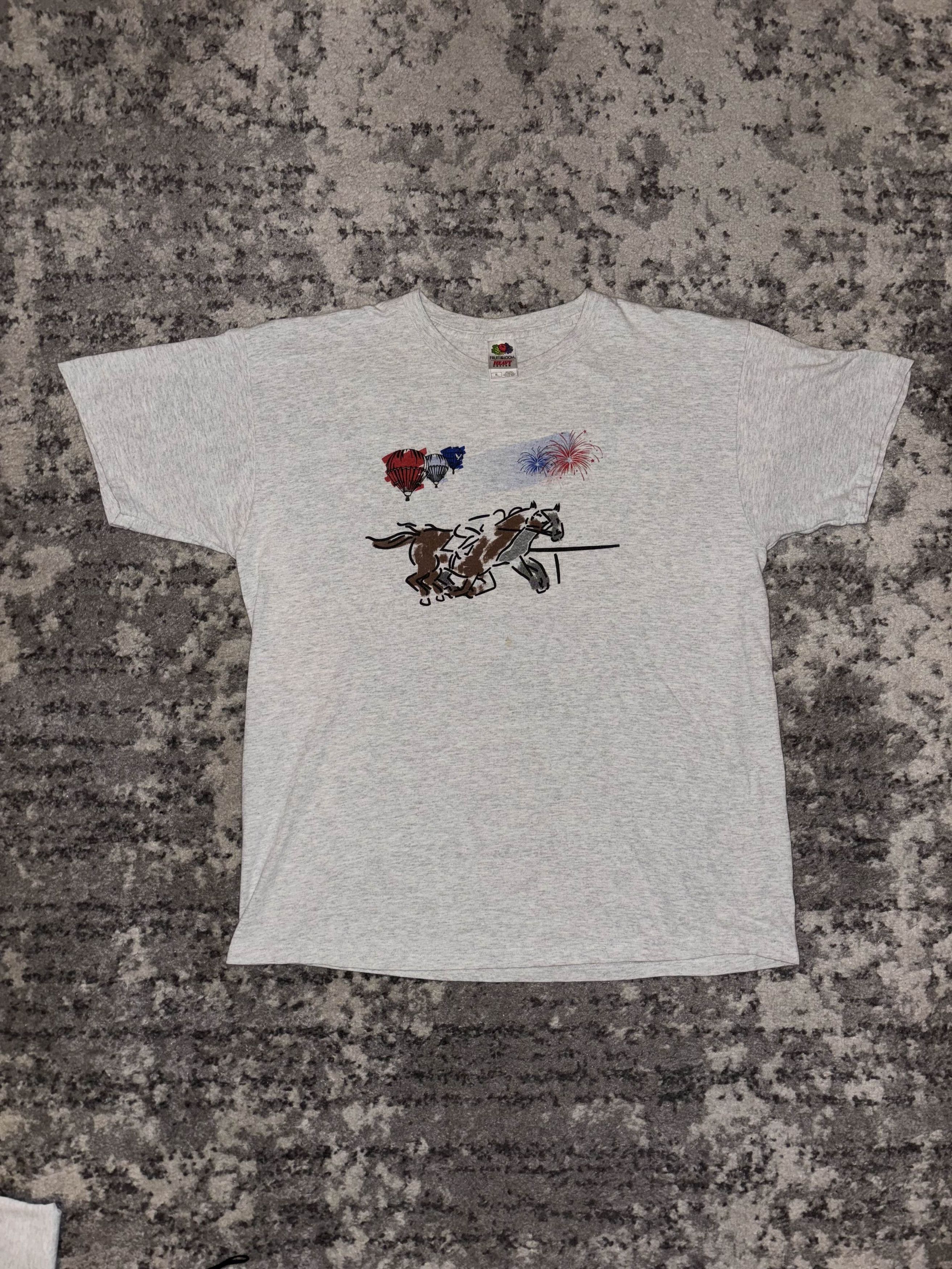Vintage 2000s Minamilist Horse Racing Graphic Shirt Size US XL / EU 56 / 4 - 2 Thumbnail