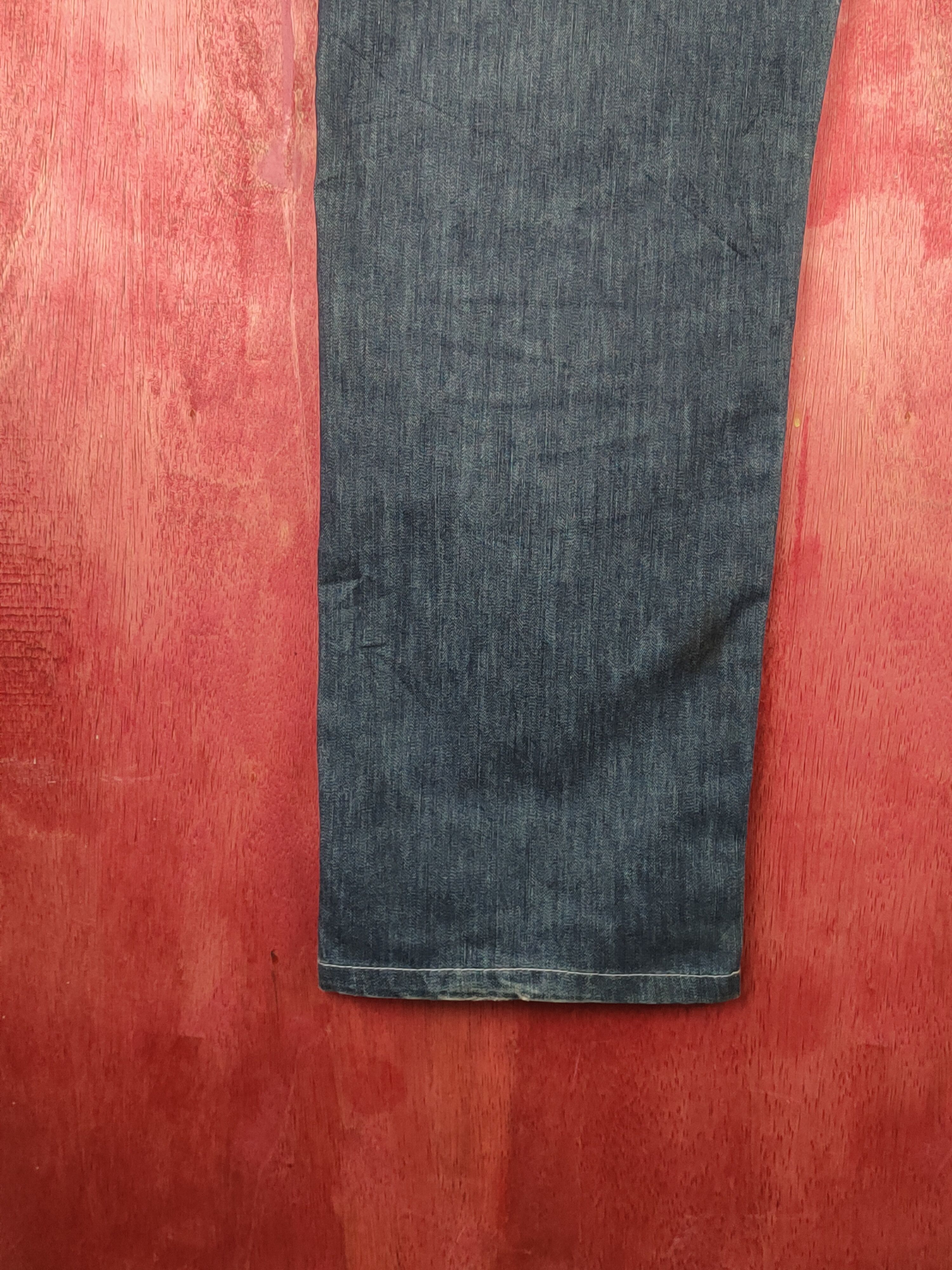 Japanese Brand Wrangler Dark Blue Distressed Ripped Jeans #S1663 Size US 34 / EU 50 - 11 Thumbnail