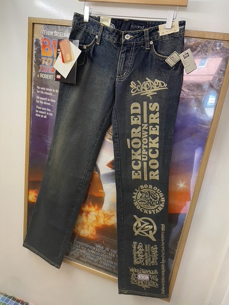 Ecko Unltd. FW2005 Ecko Red Full Length Printed Denim Jeans Size 27" / US 4 / IT 40 - 5 Thumbnail