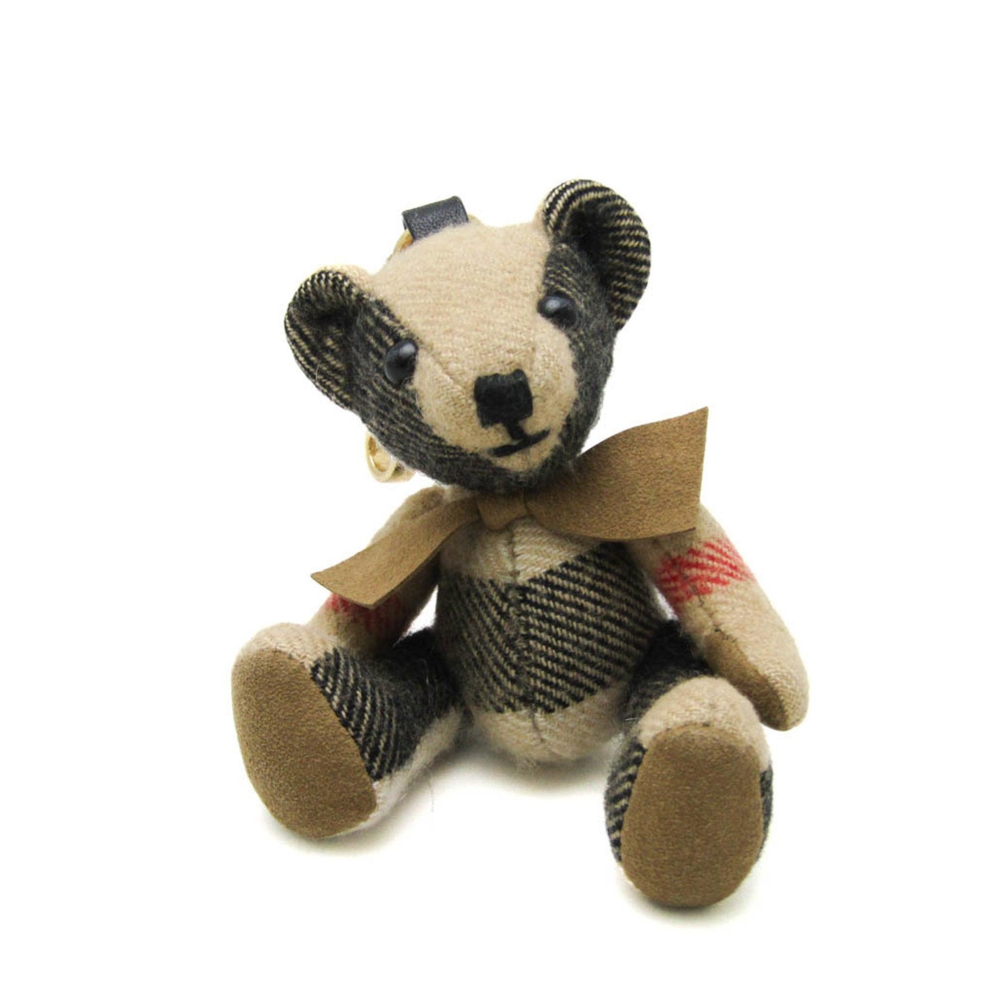 image of Burberry Thomas Bear Charm With Bowtie Bag Charm 8027167 Keyring [Beige,black,gold,red Color] in Wh