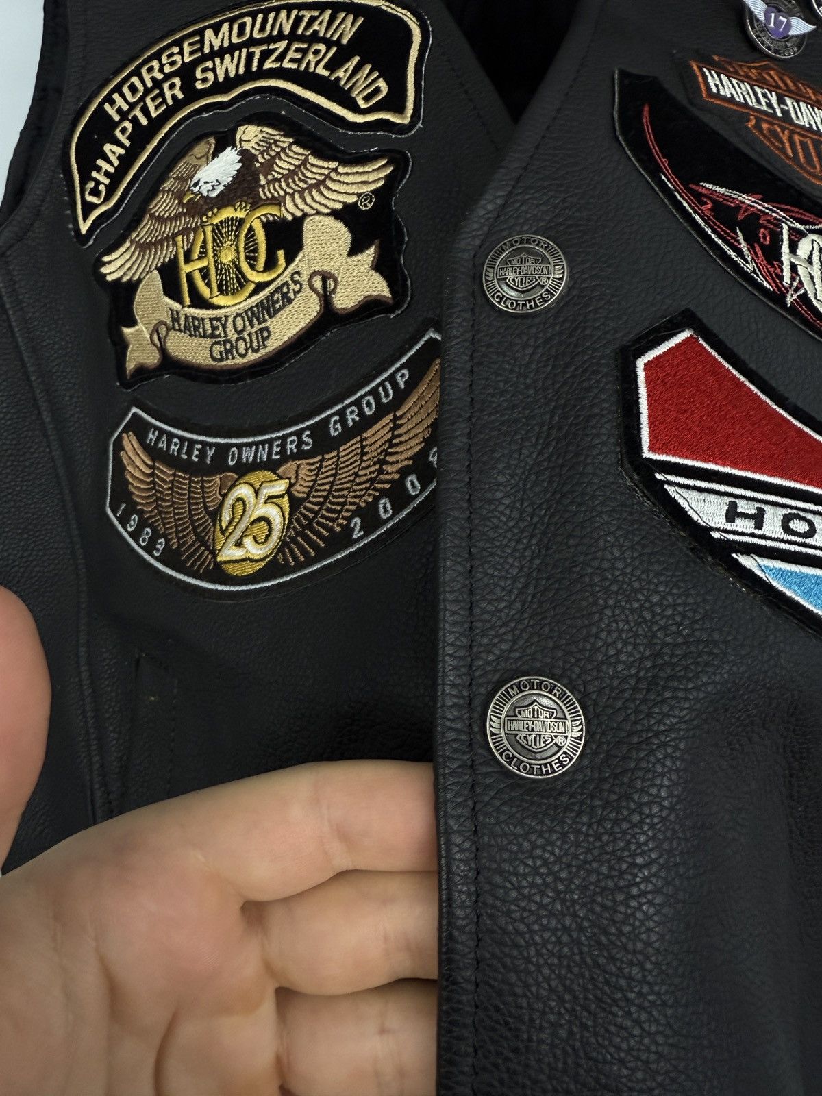 Harley Davidson 🇨🇭Vintage Harley Davidson Switzerland Leather Vest Choppers Size US L / EU 52-54 / 3 - 10 Thumbnail
