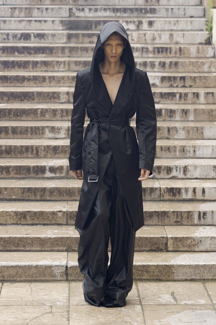Rick Owens RICK OWENS SS24 LIDO RUNWAY LEATHER COAT Size US M / EU 48-50 / 2 - 1 Thumbnail