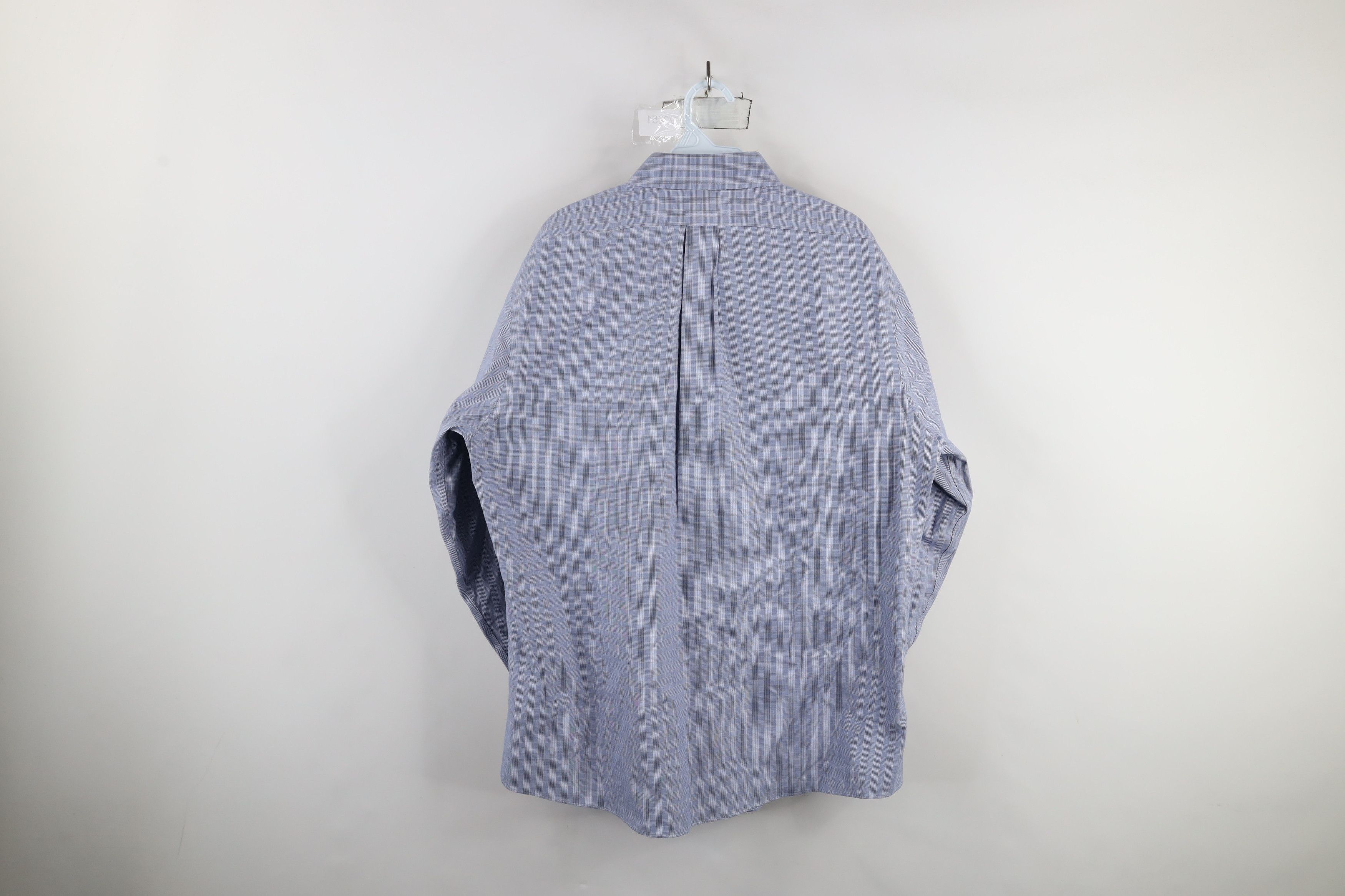 Brooks Brothers × Vintage Vintage 90s Brooks Brothers Non Iron Button Shirt Blue Plaid Size US M / EU 48-50 / 2 - 9 Thumbnail