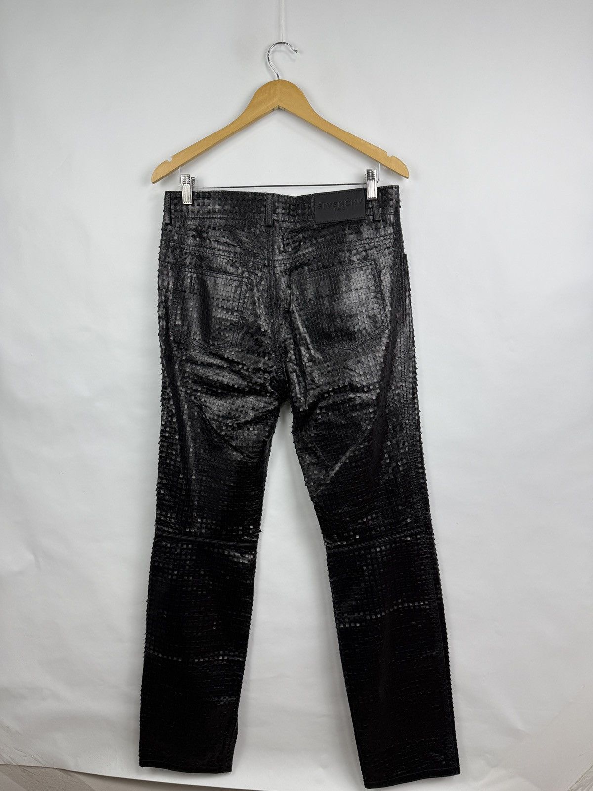 Givenchy ❗️NEW Givenchy Embossed Leather Pants Textured Square Pattern Size US 31 - 13 Thumbnail