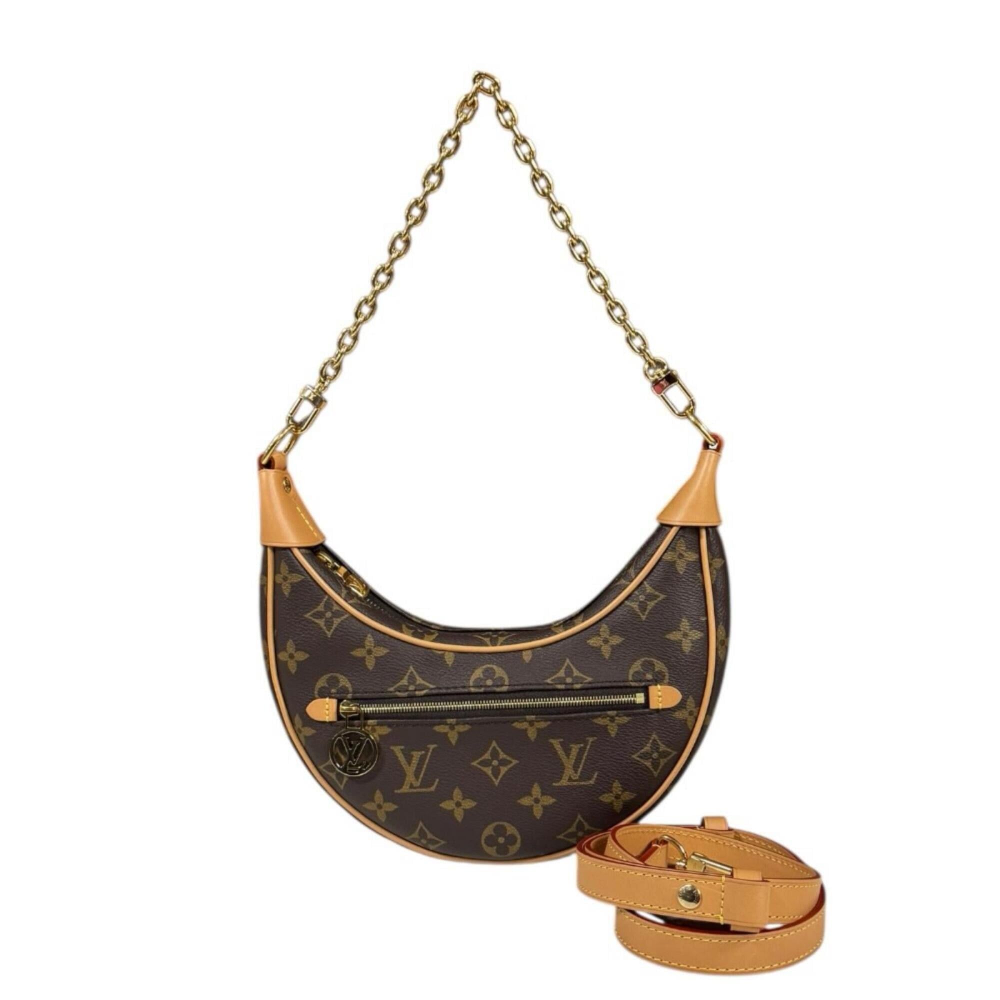 Louis Vuitton Louis Vuitton Loop Monogram Shoulder Bag, Canvas M81098 Brown, Women's, Pre-owned, 2-way Size ONE SIZE - 1 Thumbnail