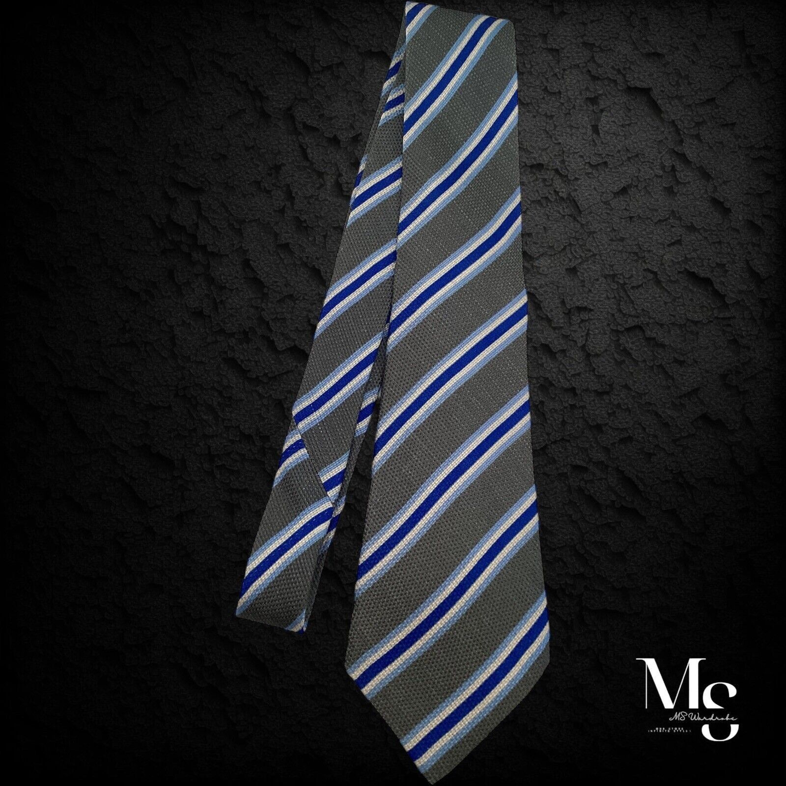 Kiton KITON NAPOLI 7Fold Green With Blue Stripe Silk Blend Tie Size ONE SIZE - 6 Thumbnail
