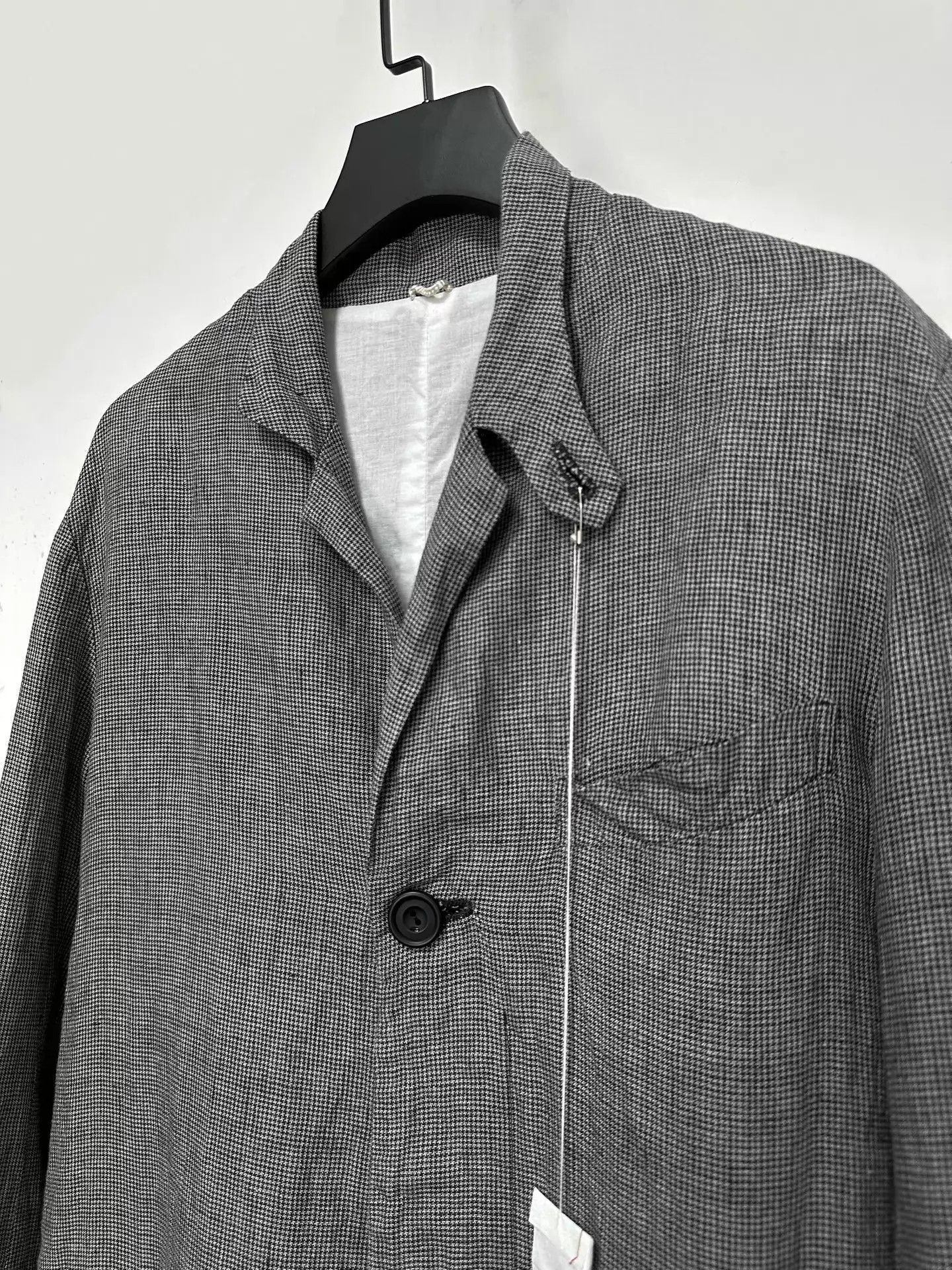 Other Ricorrrobe Finch Pattern Linen Coat Charcoal Gray Size US S / EU 44-46 / 1 - 5 Thumbnail