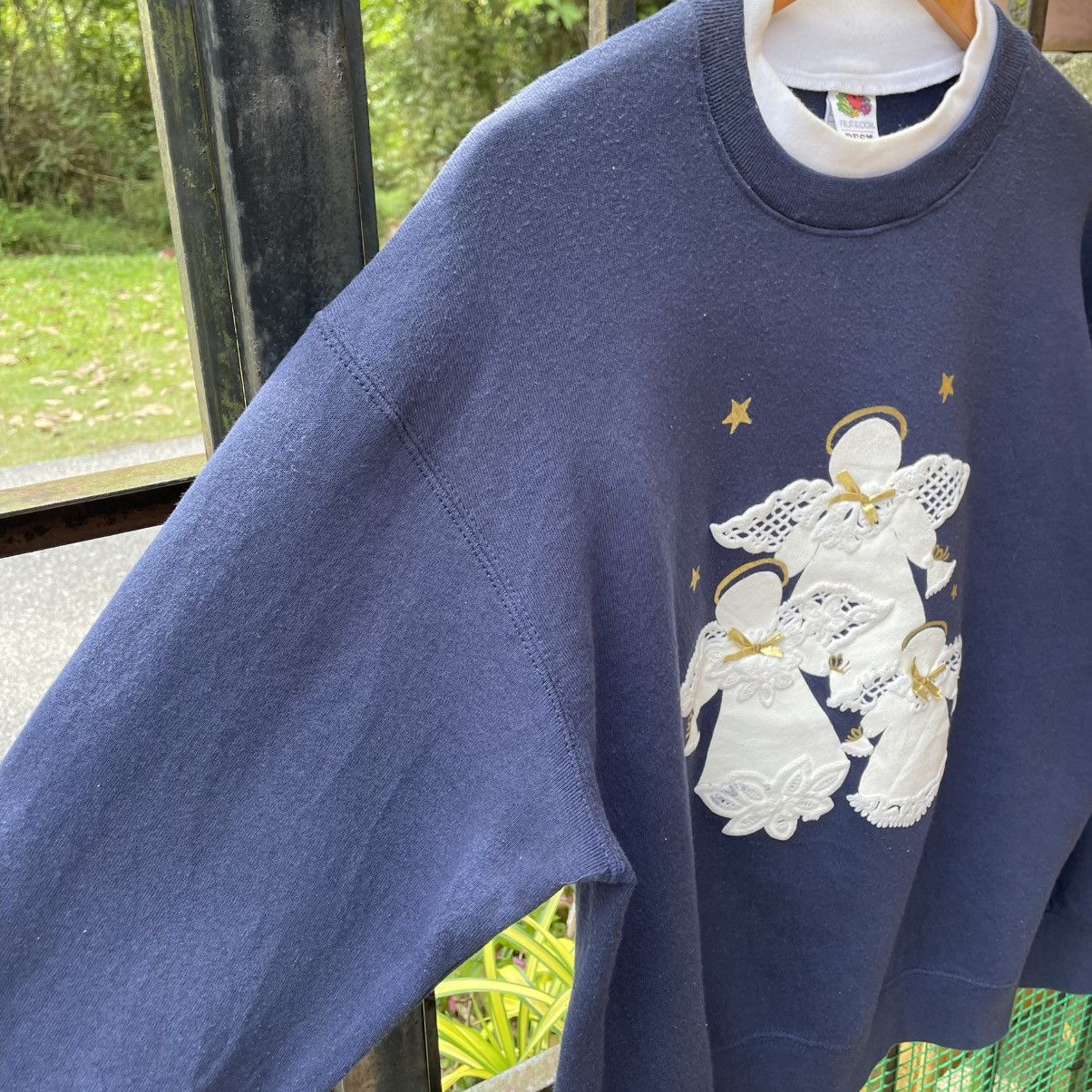 Fruit Of The Loom × Vintage 🔥Vintage Fruit Of The Loom Angel Sweatshirts Size US M / EU 48-50 / 2 - 6 Thumbnail