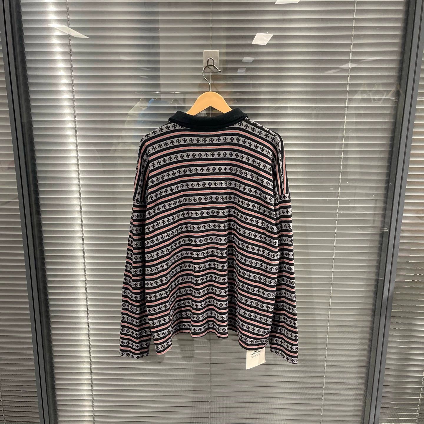 Chrome Hearts Chrome Hearts Matty Black Red Stripe Cross LS Polo L 99New Size US L / EU 52-54 / 3 - 2 Thumbnail
