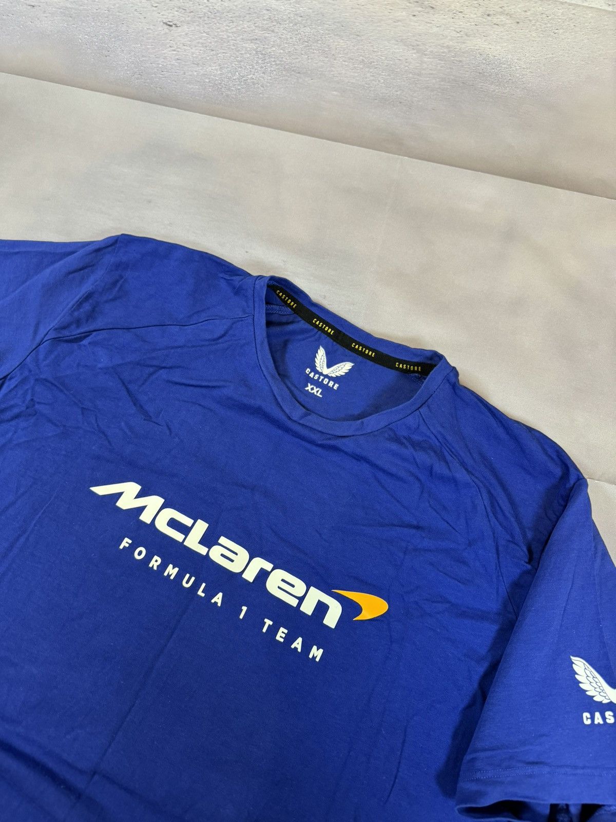 Castore × Formula 1 × Malcolm McLaren McLaren Formula 1 Team Racing T Shirt Blue Men’s XLarge Size US XL / EU 56 / 4 - 8 Thumbnail