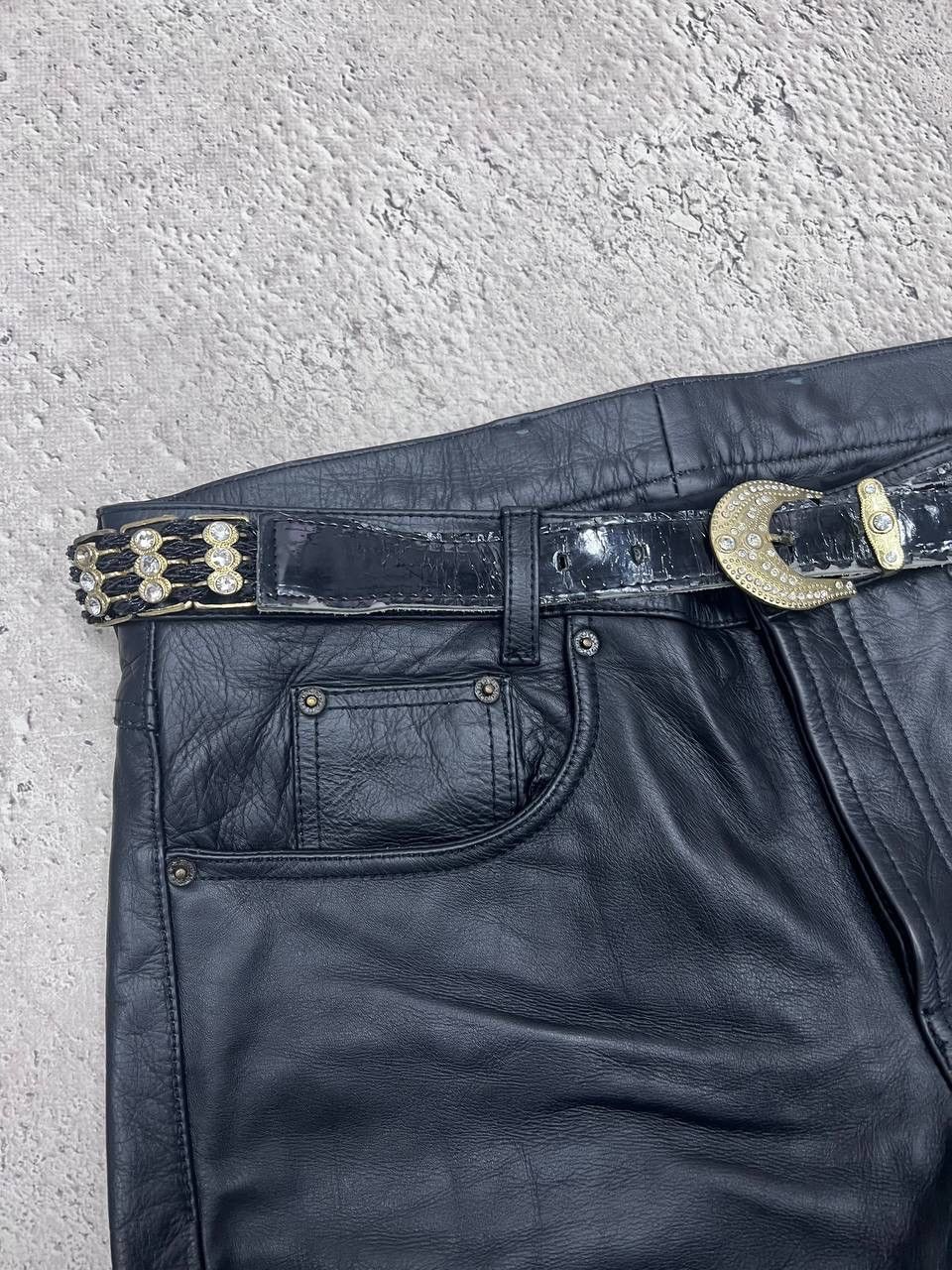 Designer × Hysteric Glamour VINTAGE AVANT-GARDE GOTHIC LEATHER BELT RICK OWENS STYLE Size ONE SIZE - 9 Thumbnail