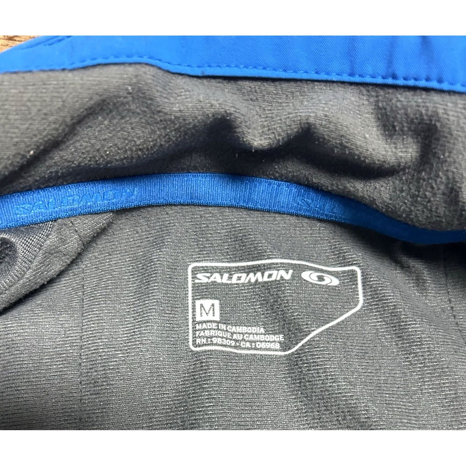 Salomon Salomon Men's Soft Shell Fleece Jacket Full Zip Blue Size M sweater Size US M / EU 48-50 / 2 - 5 Thumbnail