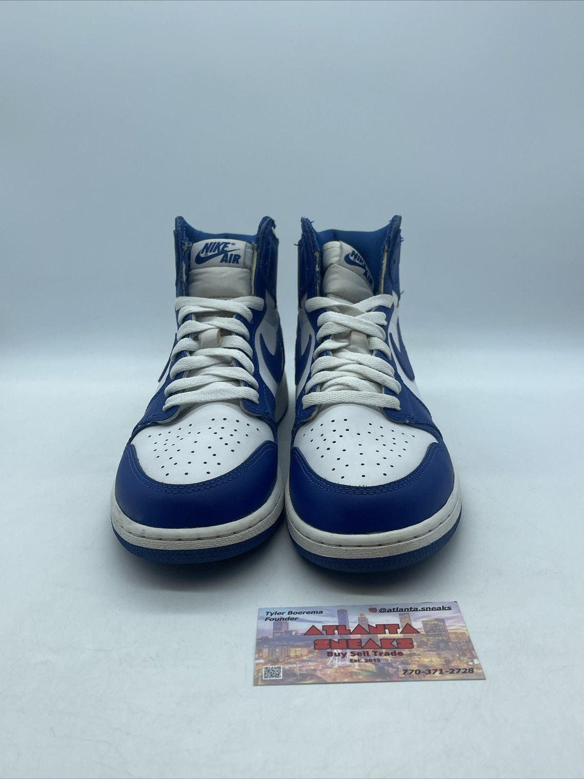 Nike Air Jordan 1 high storm blue Size US 6.5 / EU 39-40 - 2 Thumbnail