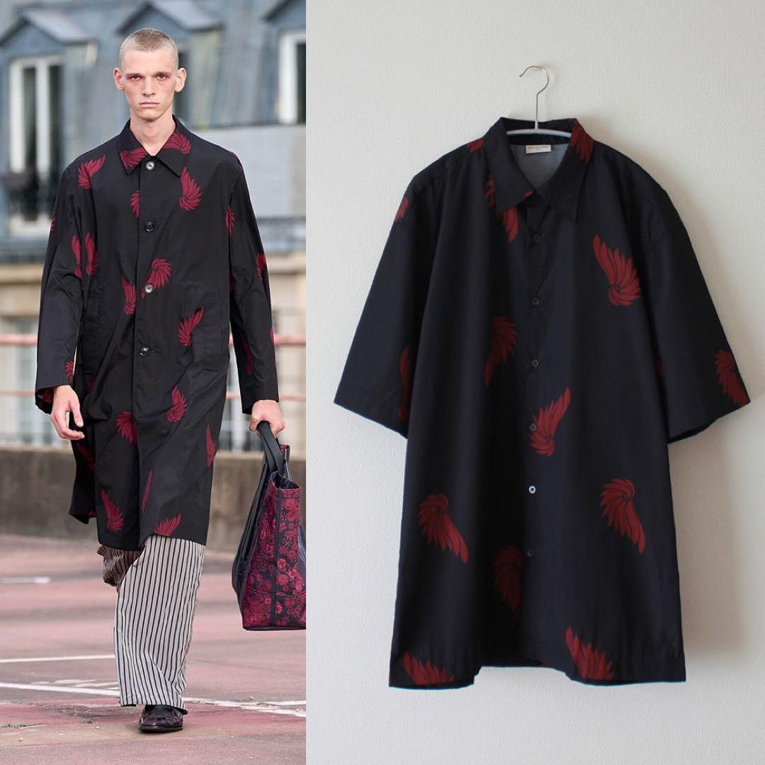 Dries Van Noten DIRES VAN NOTEN 2023SS Feather Pattern Shirt Size US L / EU 52-54 / 3 - 3 Thumbnail
