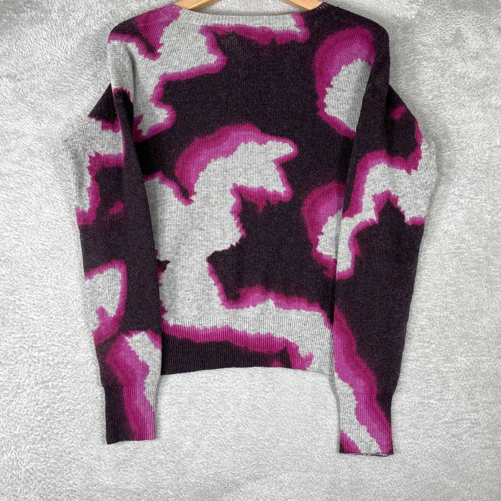 Vintage VINTAGE Jamison Sweater Womens M Purple Abstract Tie Dye Knit Crew Neck Pullover Size M / US 6-8 / IT 42-44 - 4 Thumbnail