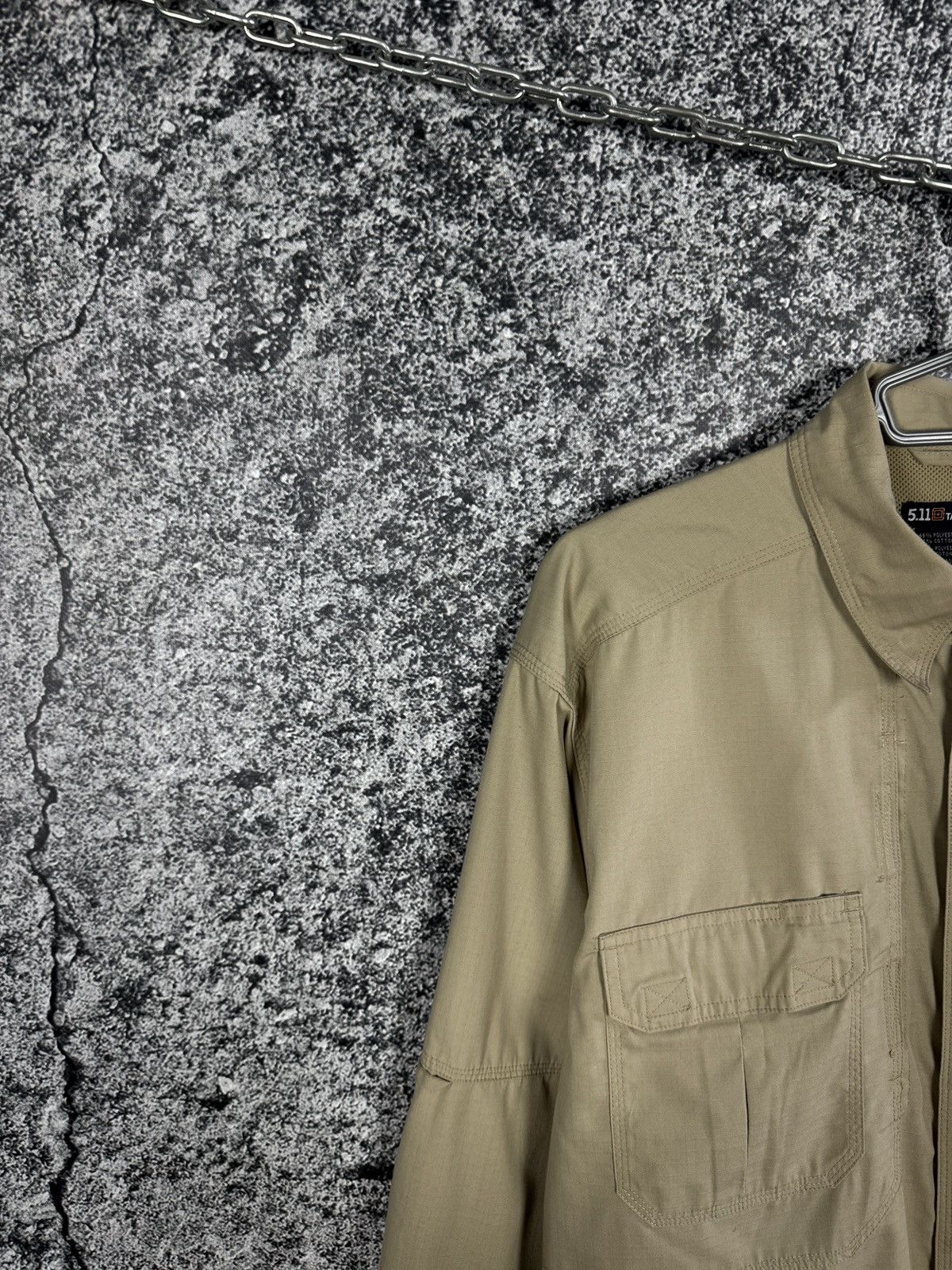 5.11 Mens 5.11 Tactical Series Long Sleeve Shirt Army Button Up Size US L / EU 52-54 / 3 - 3 Thumbnail