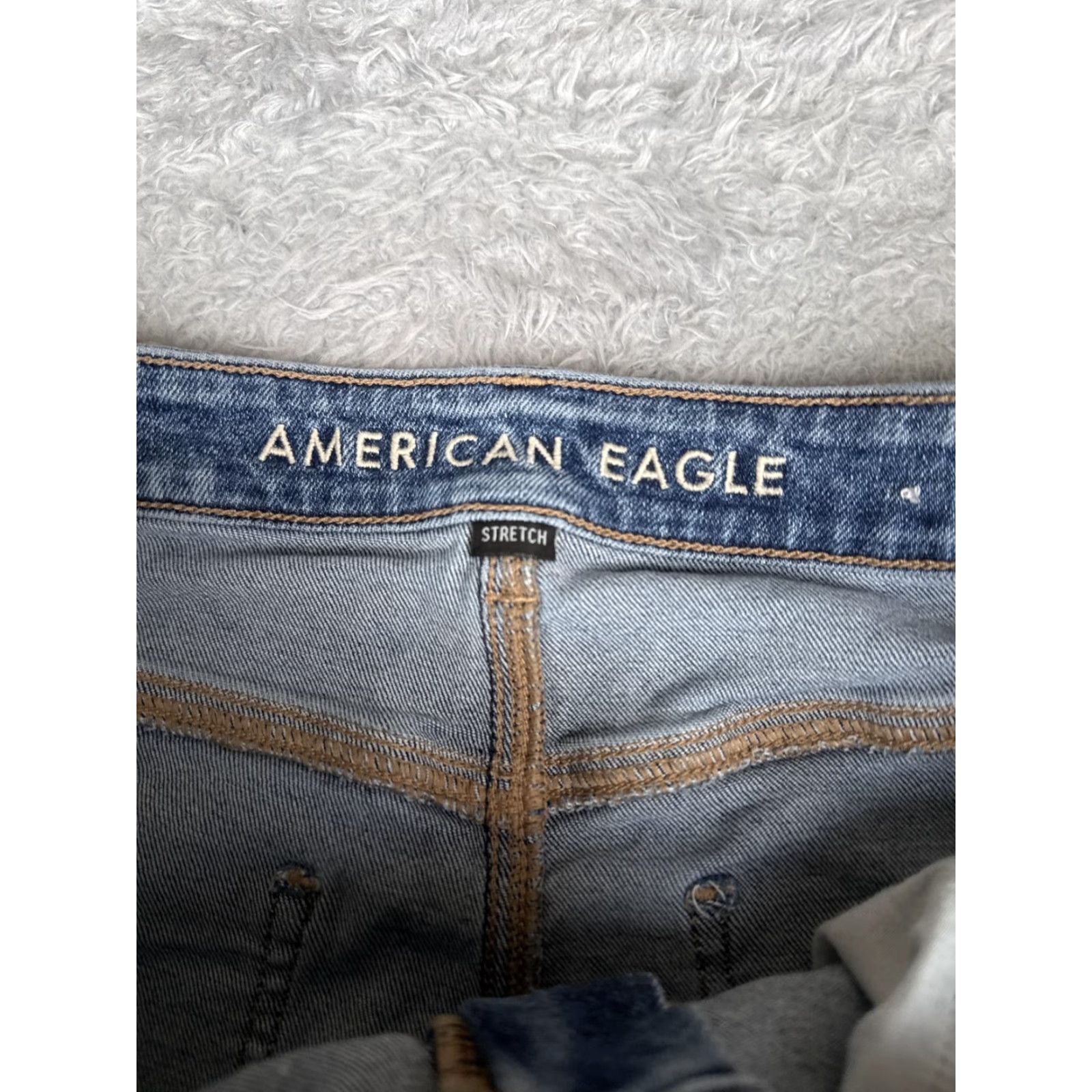 American Eagle Outfitters American Eagle Jeans Womens 12 Tall Blue High Rise Straight Stretch Denim 30x29 Size 34" / US 12 / IT 48 - 6 Thumbnail