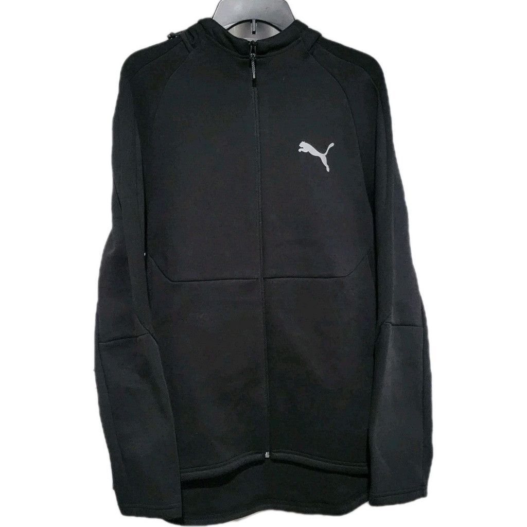 Puma PUMA Evostripe Black Full-Zip Long-Sleeves Hoodie Zip Pocket Size US L / EU 52-54 / 3 - 3 Thumbnail