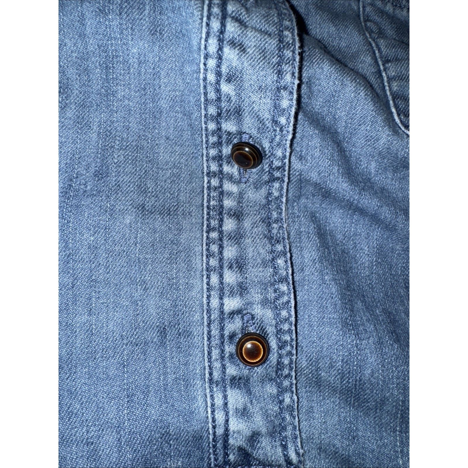 J.Crew × Vintage J.CREW Womens Oversized Short Sleeves Denim Dress XS Blue Size XS / US 0-2 / IT 36-38 - 2 Thumbnail